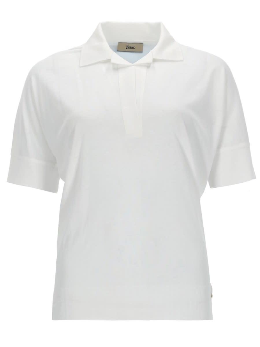 herno cotton blend polo shirt