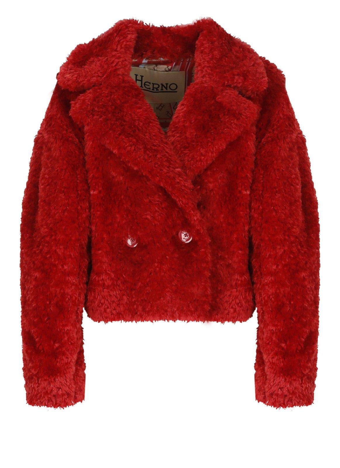 herno cropped fur jacket