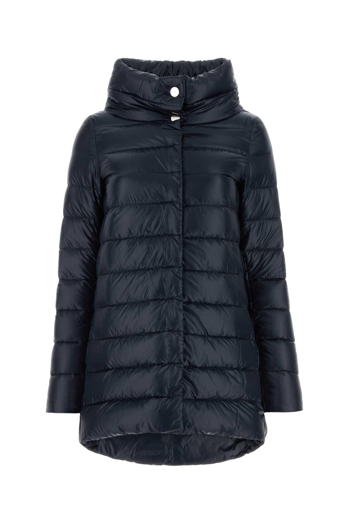 herno dark blue nylon amelia down jacket