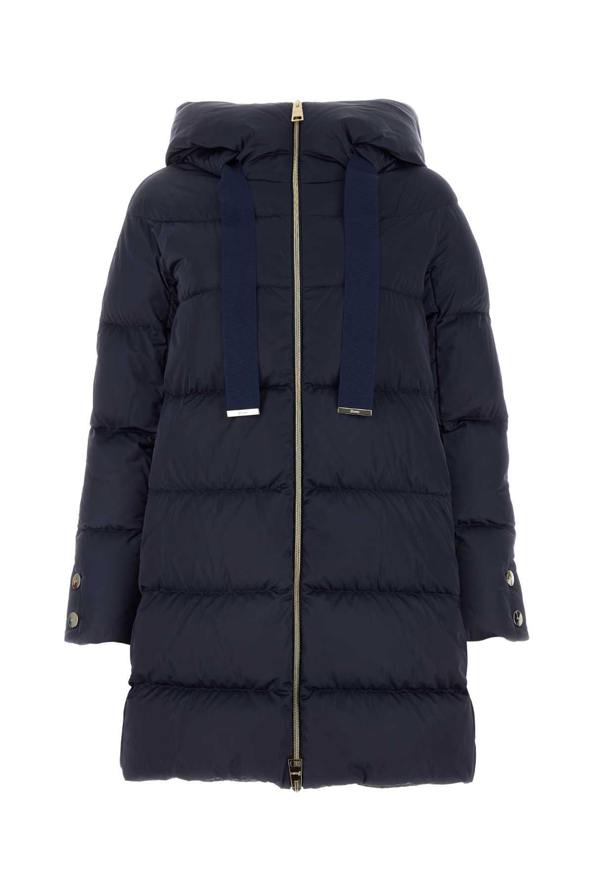 herno dark blue polyester down jacket