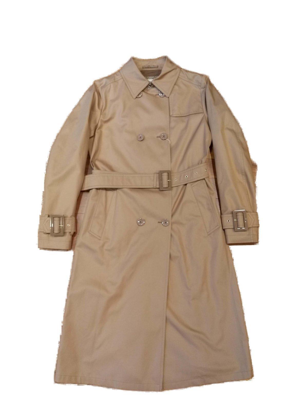 herno double-breasted belted coat