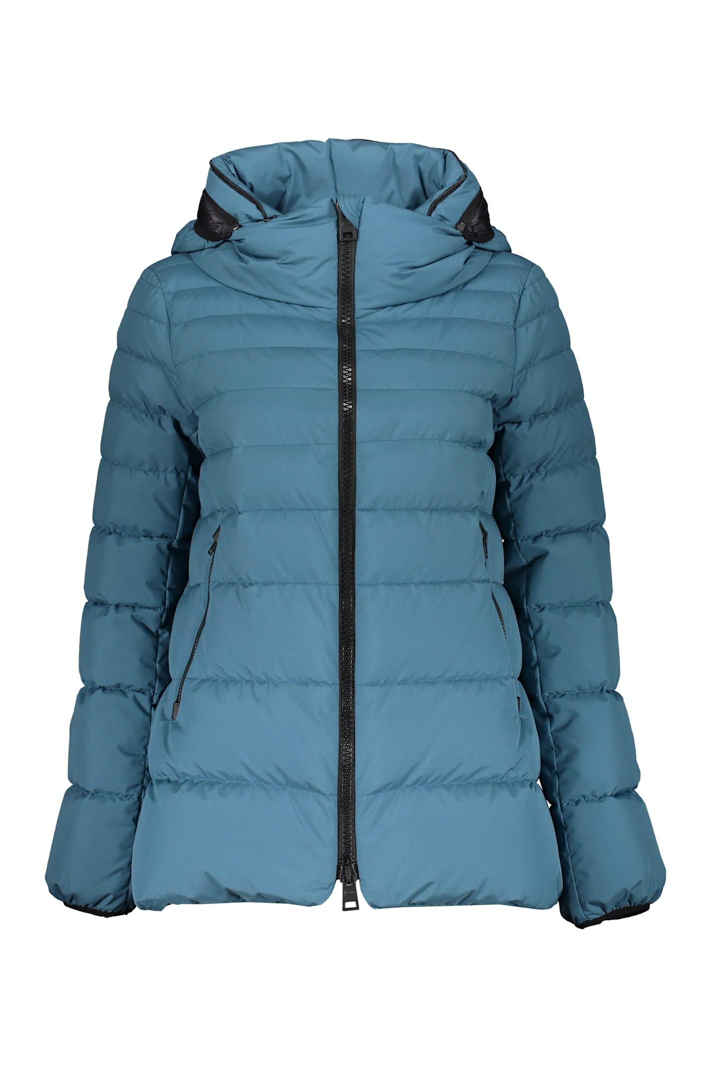 herno down jacket blue with hood