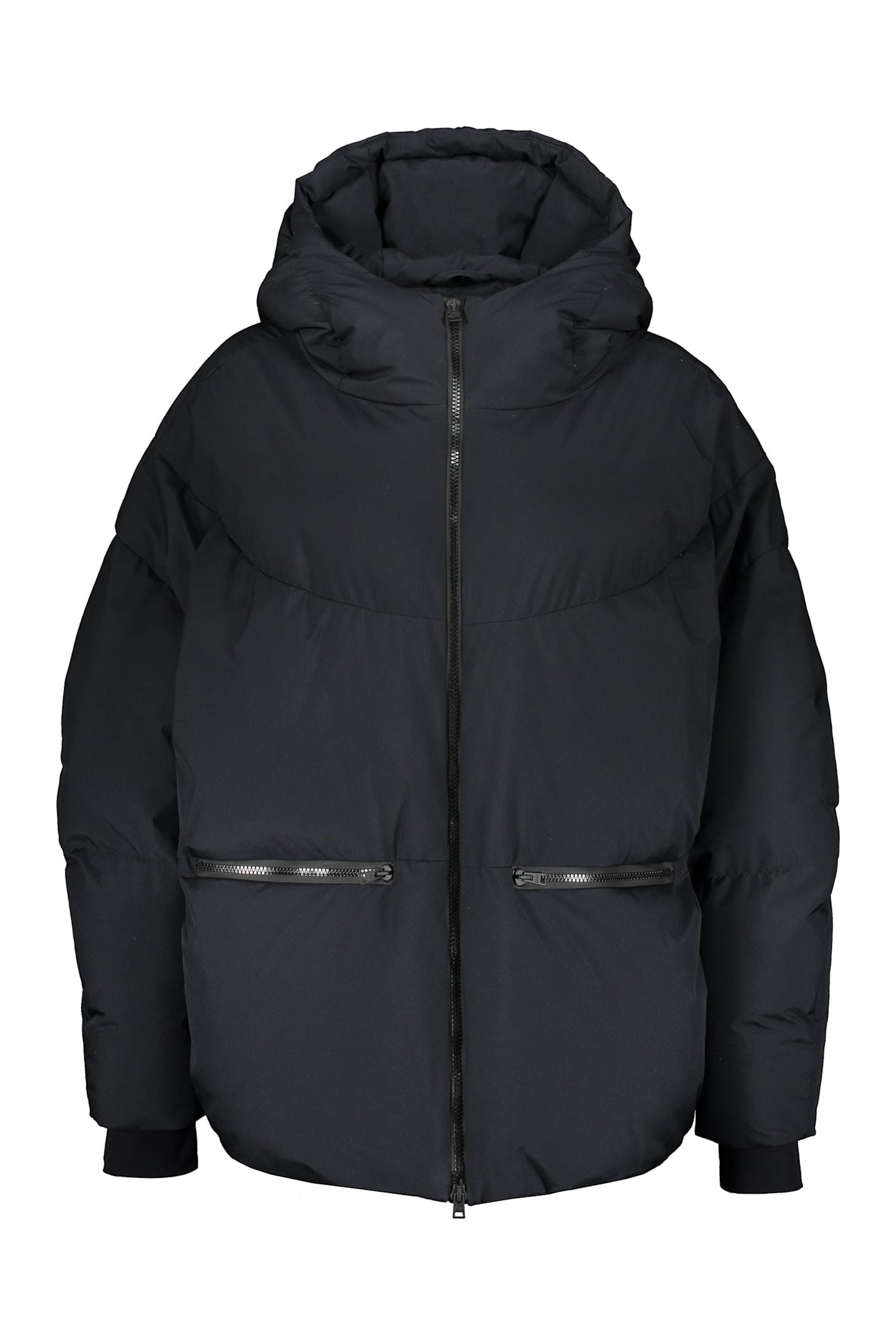 herno down jacket with zipper and hood