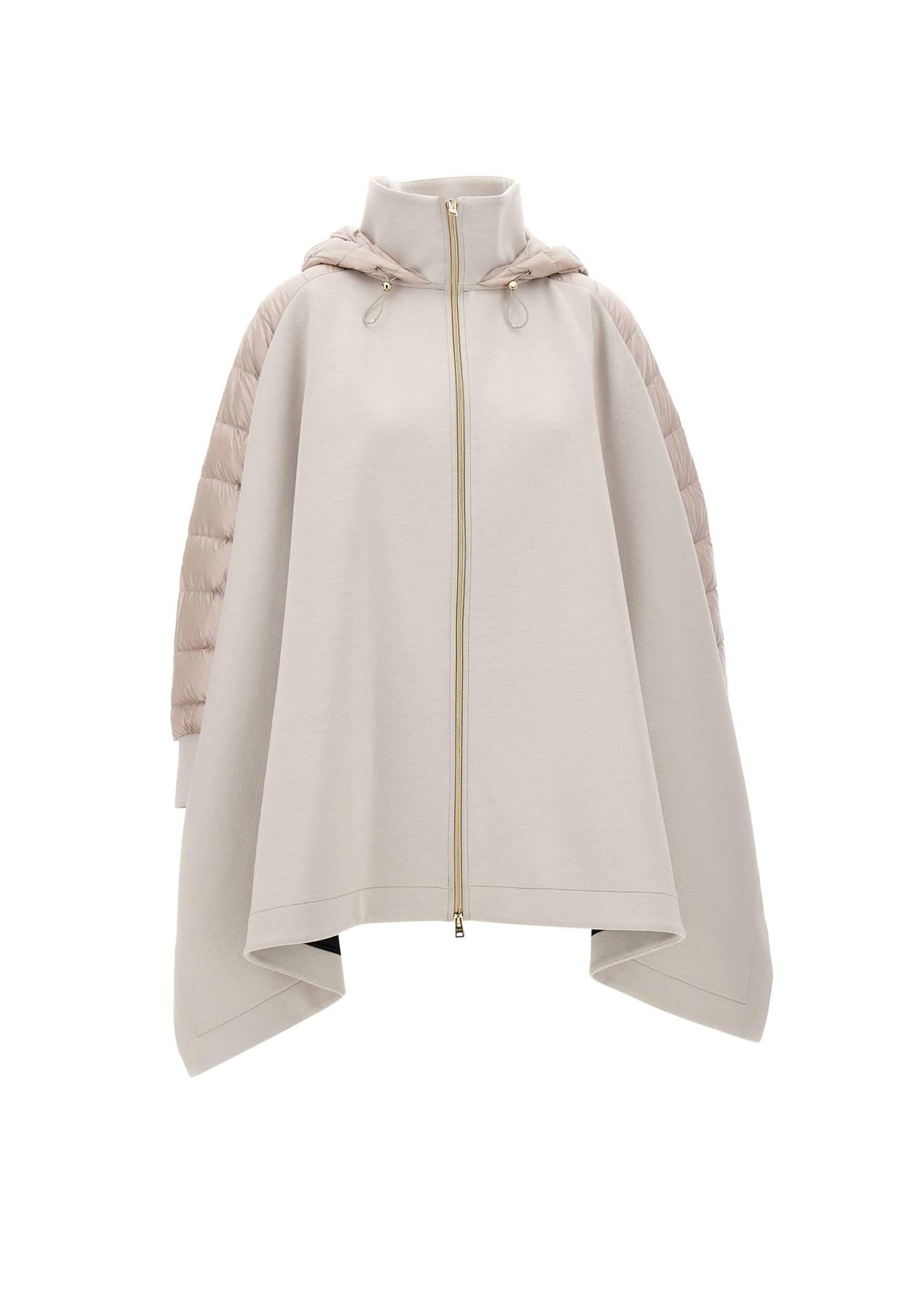 herno draped hooded asymmetric hem coat