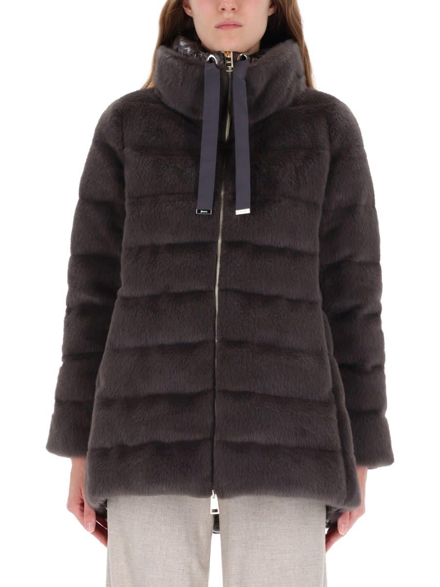 herno eco fur down jacket