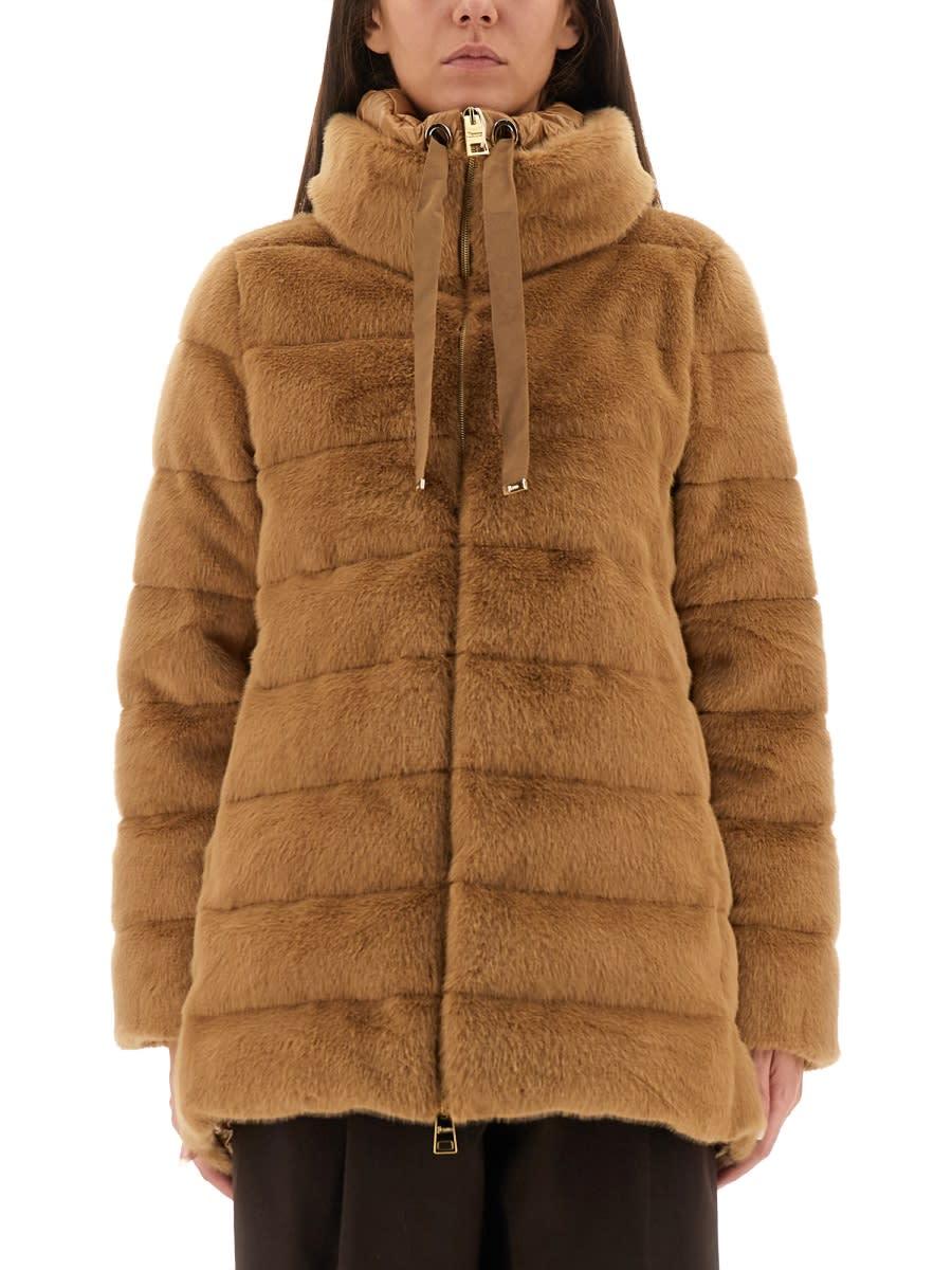 herno eco fur down jacket