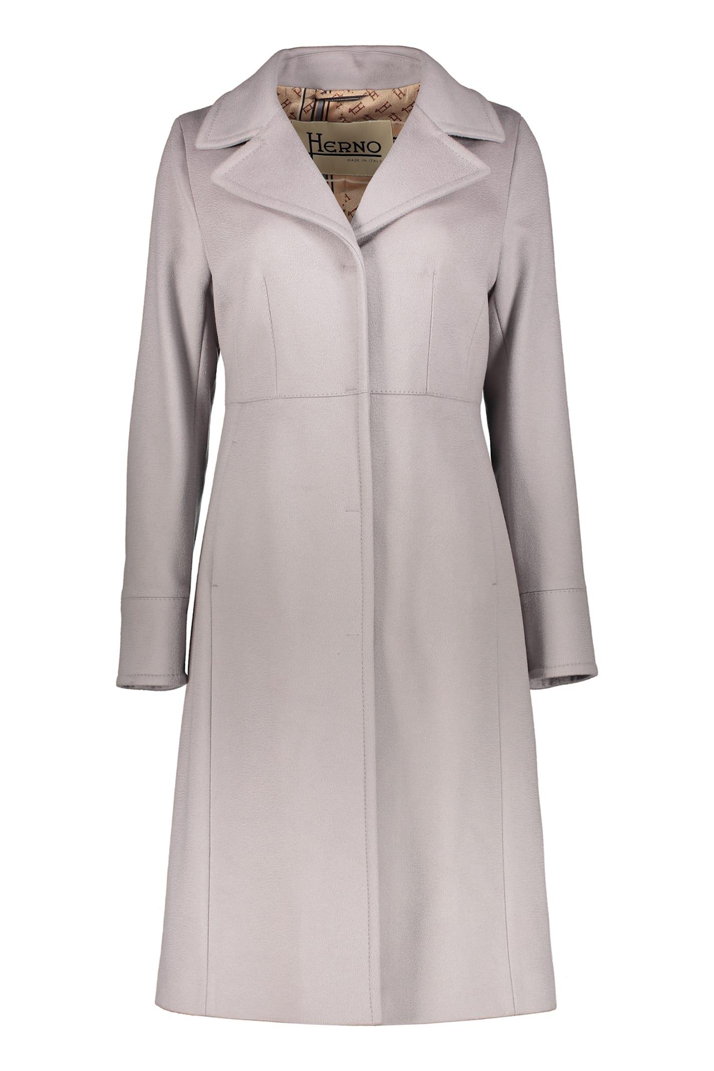 herno elegant long gray sophisticated coat