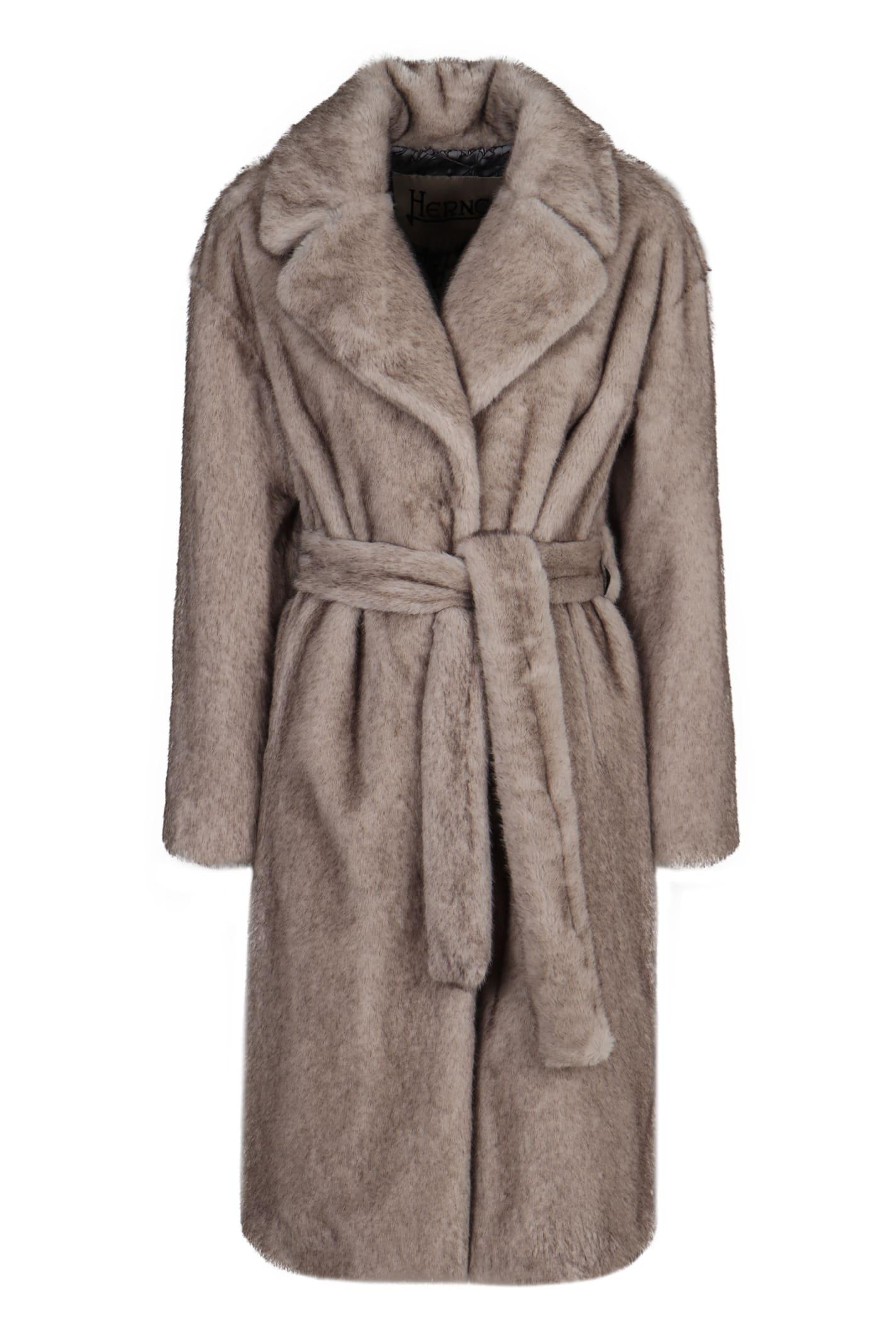 herno faux fur coat