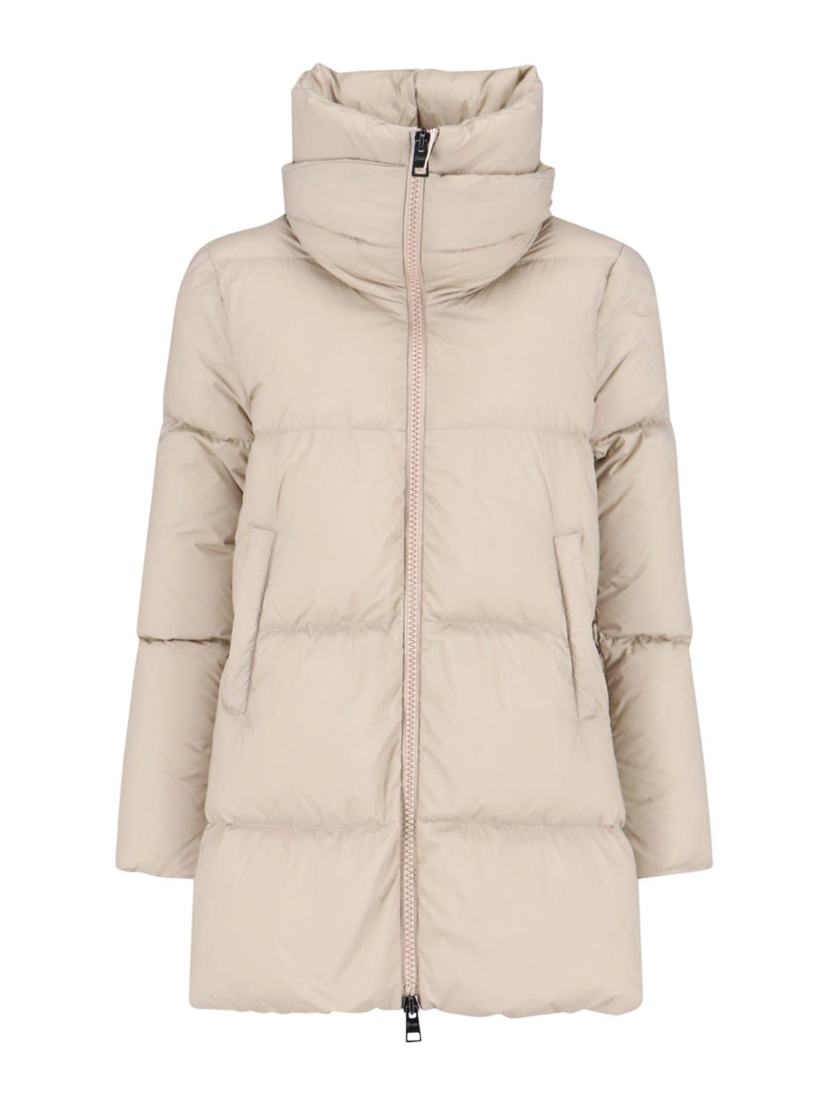 herno flared down jacket
