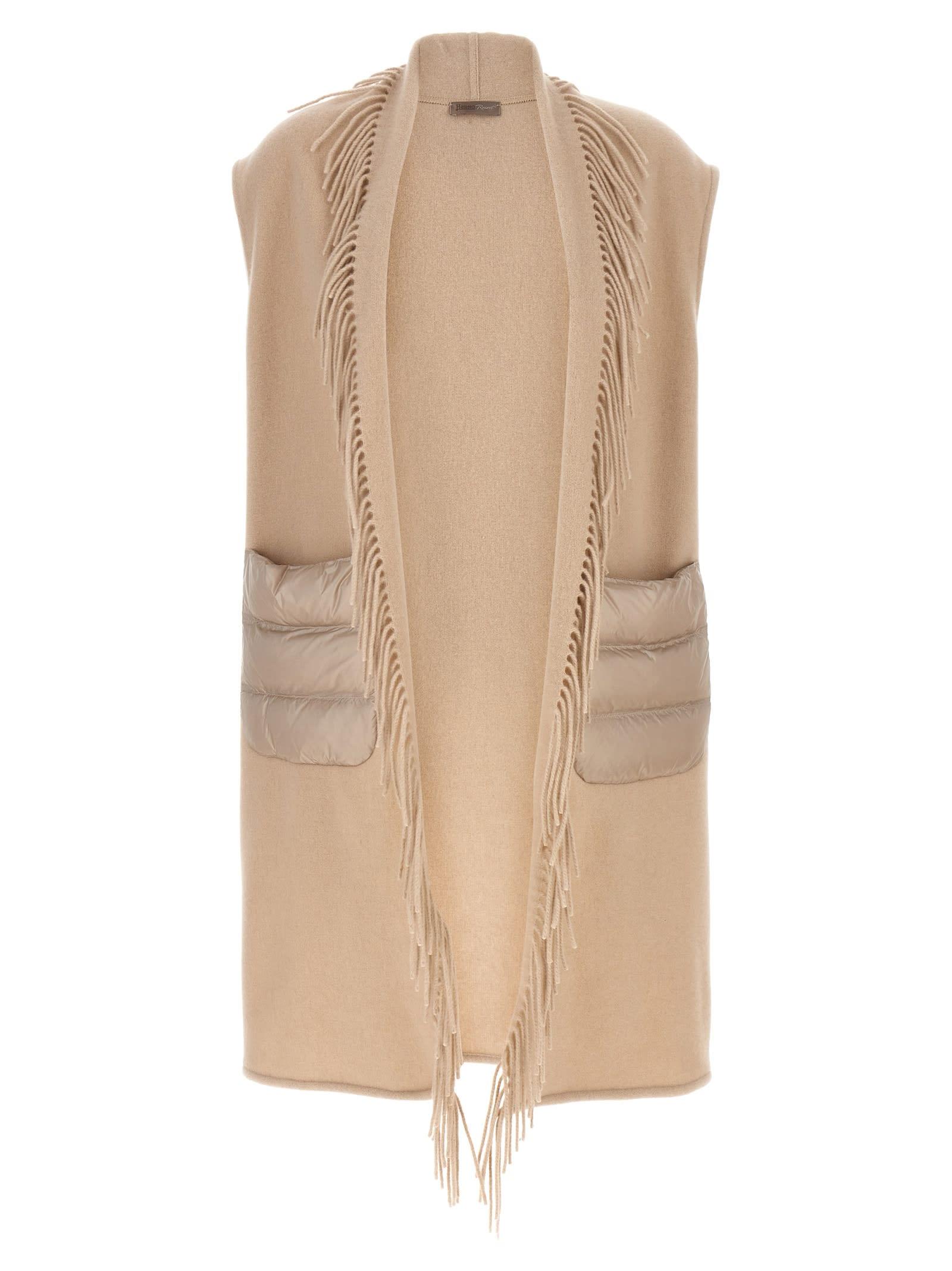herno fringed gilet