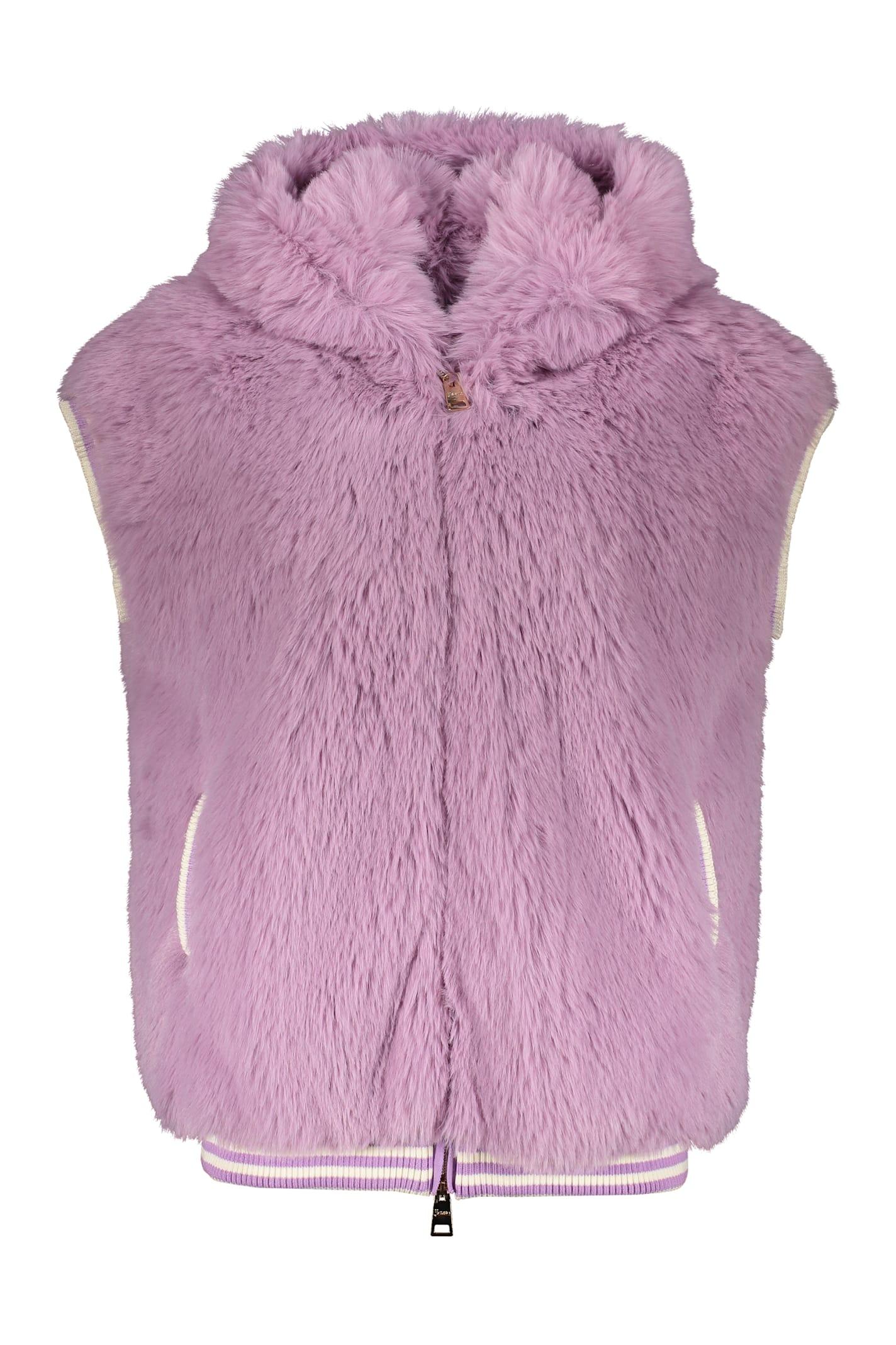 herno gilet in faux fur