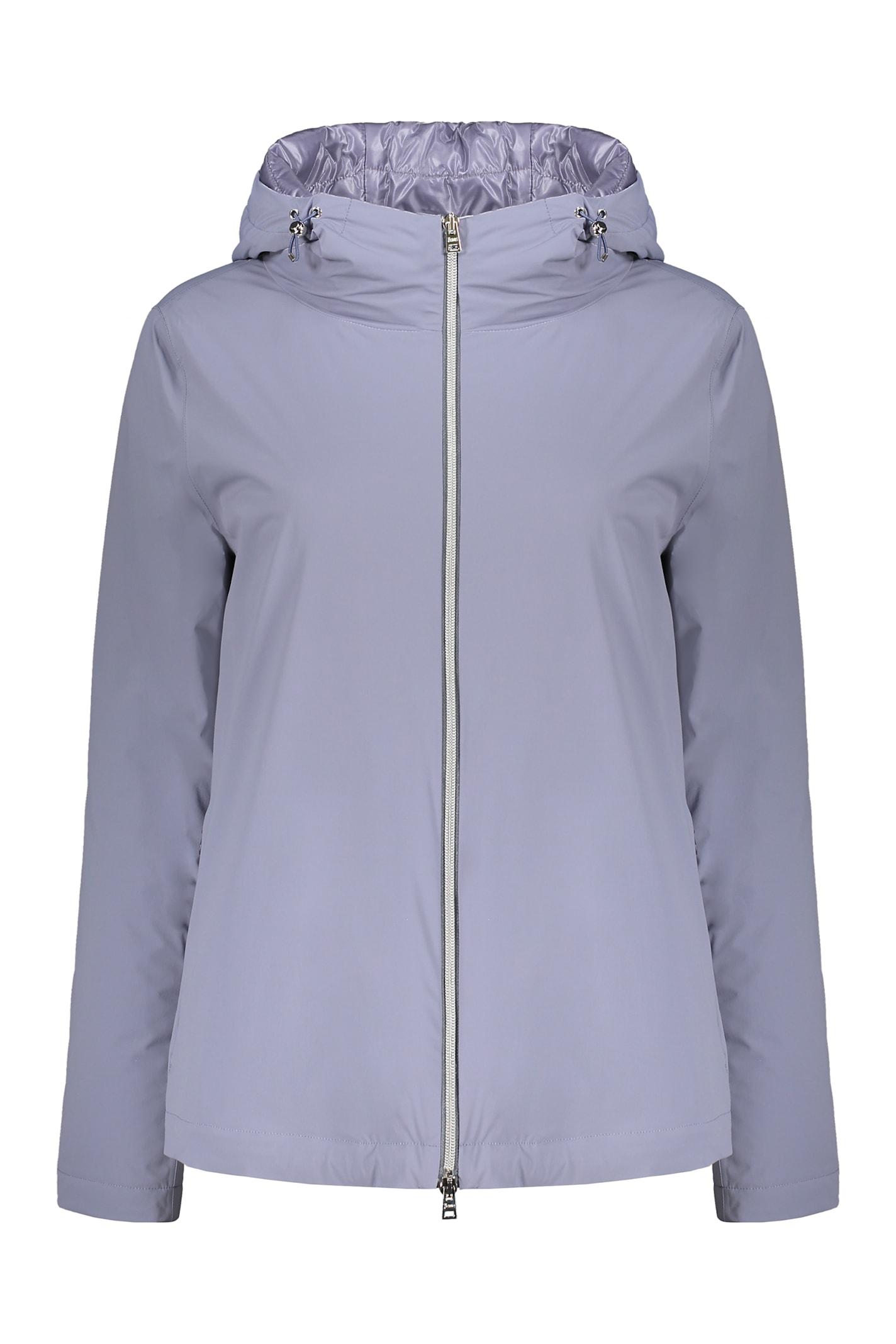 herno hooded full-zip down jacket