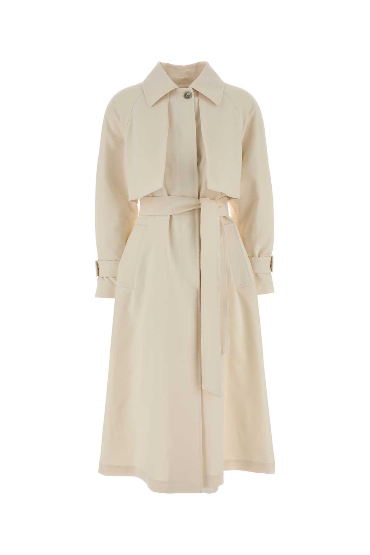 herno ivory jersey trench coat