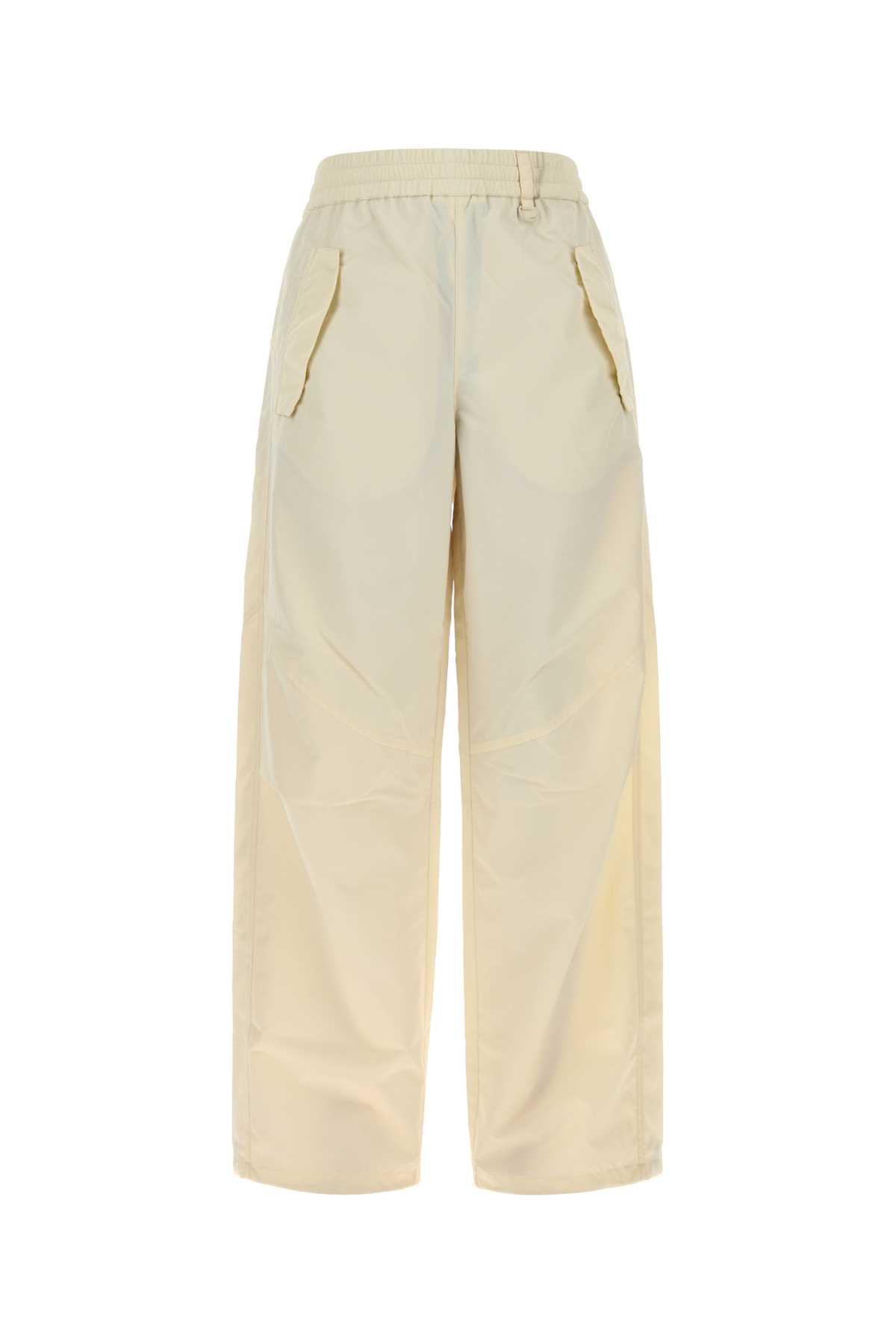 herno ivory nylon pant