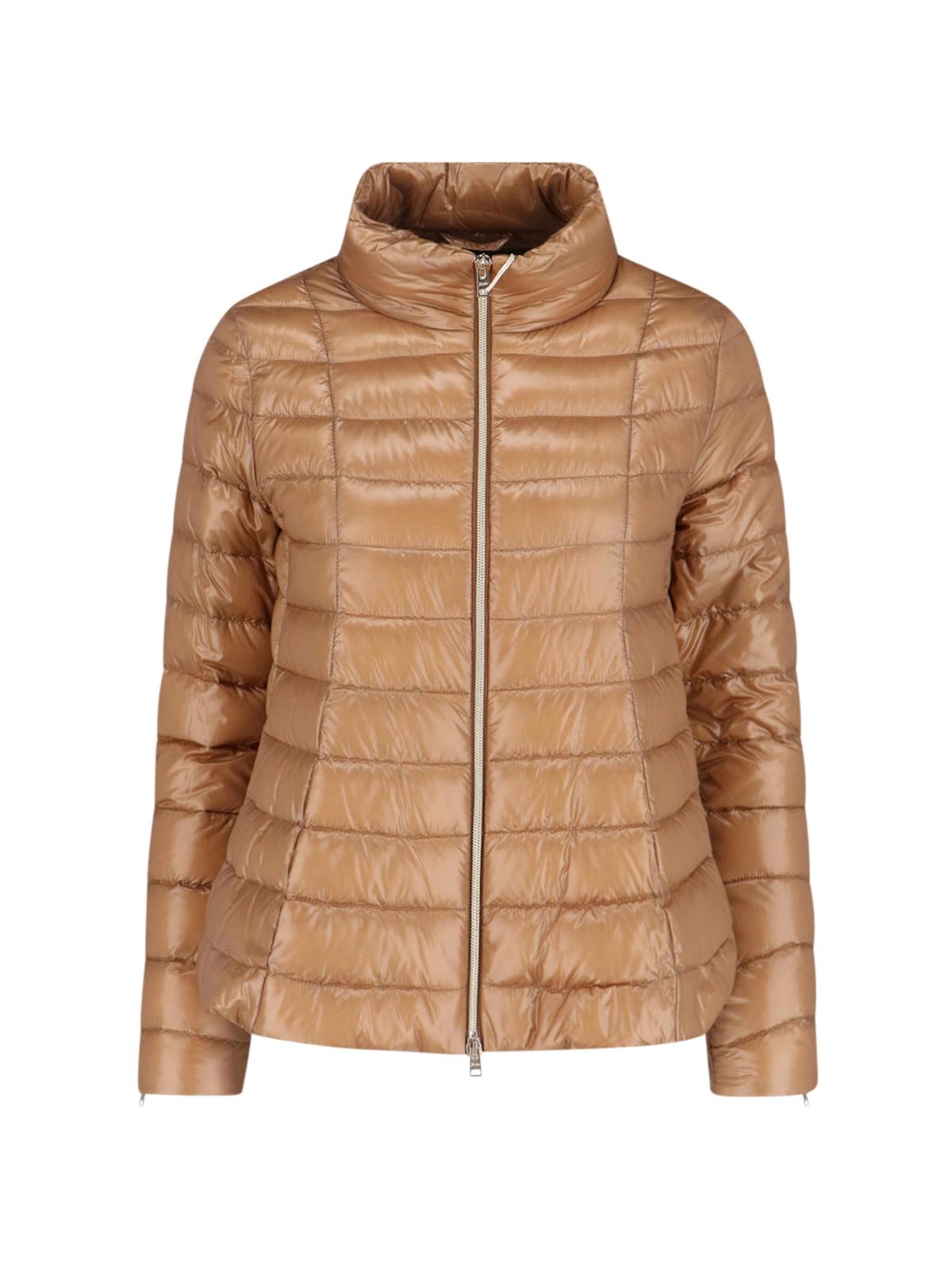 herno jackets brown polyamide - women