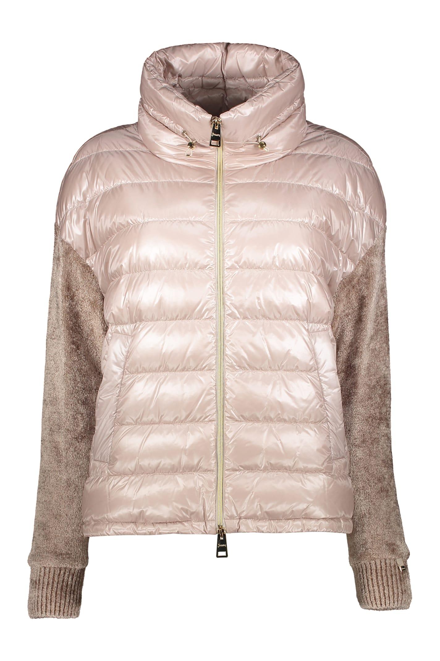 herno lightweight beige down jacket for a modern look
