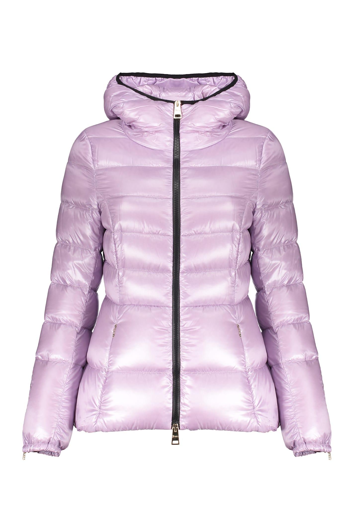 herno lightweight lilac jacket with hood