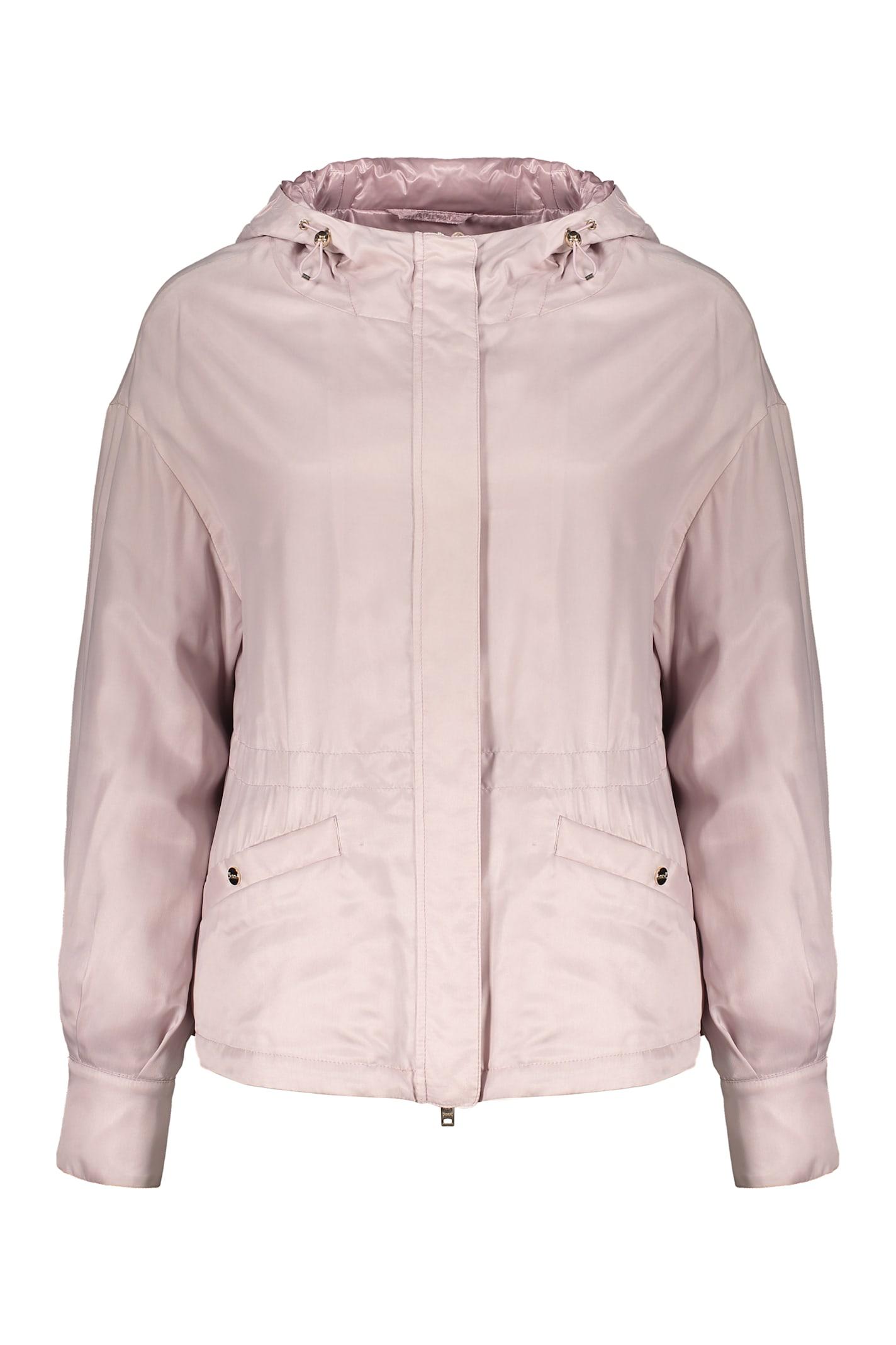herno lightweight pink jacket with hood