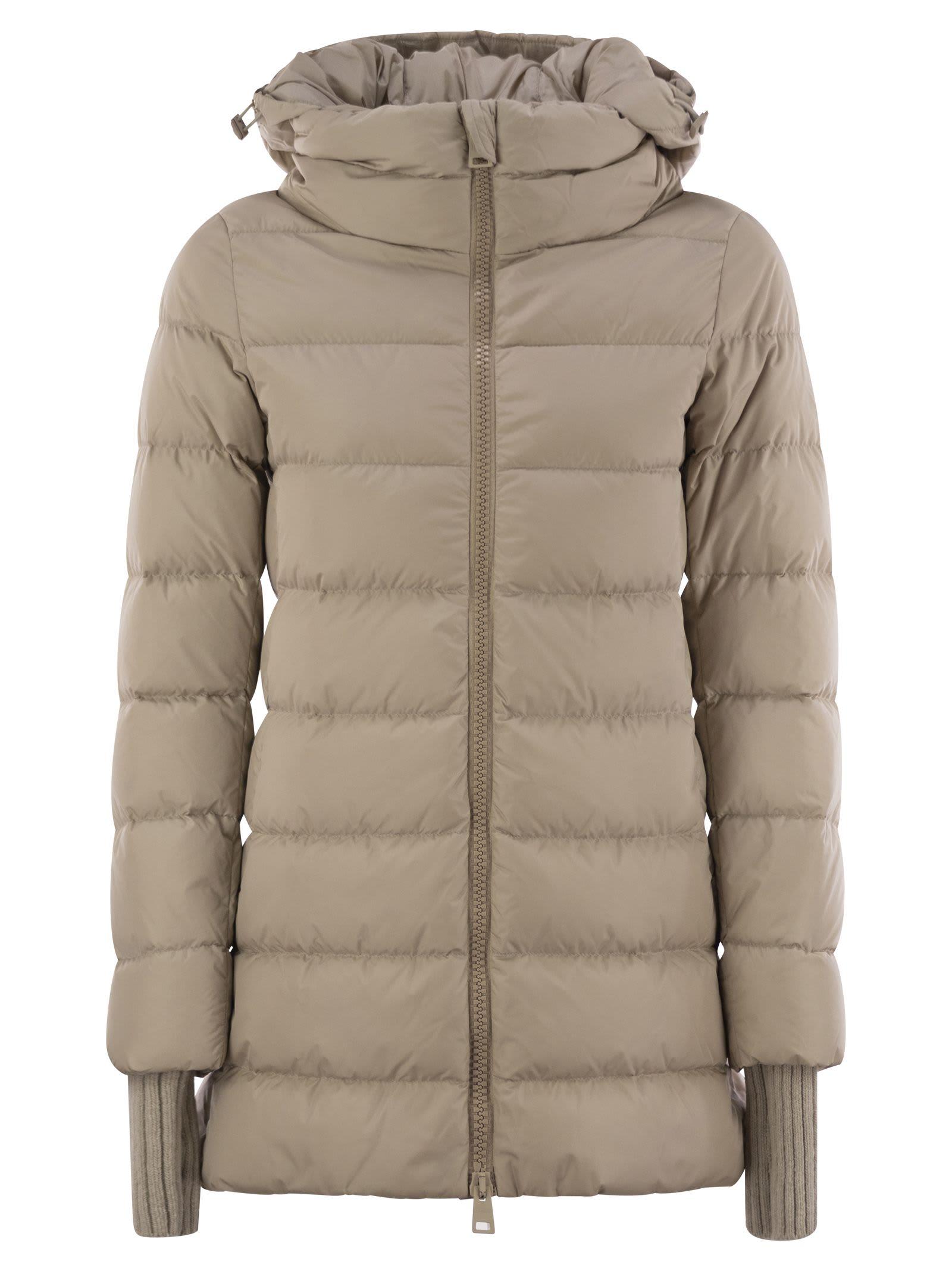 herno medium down jacket with hood