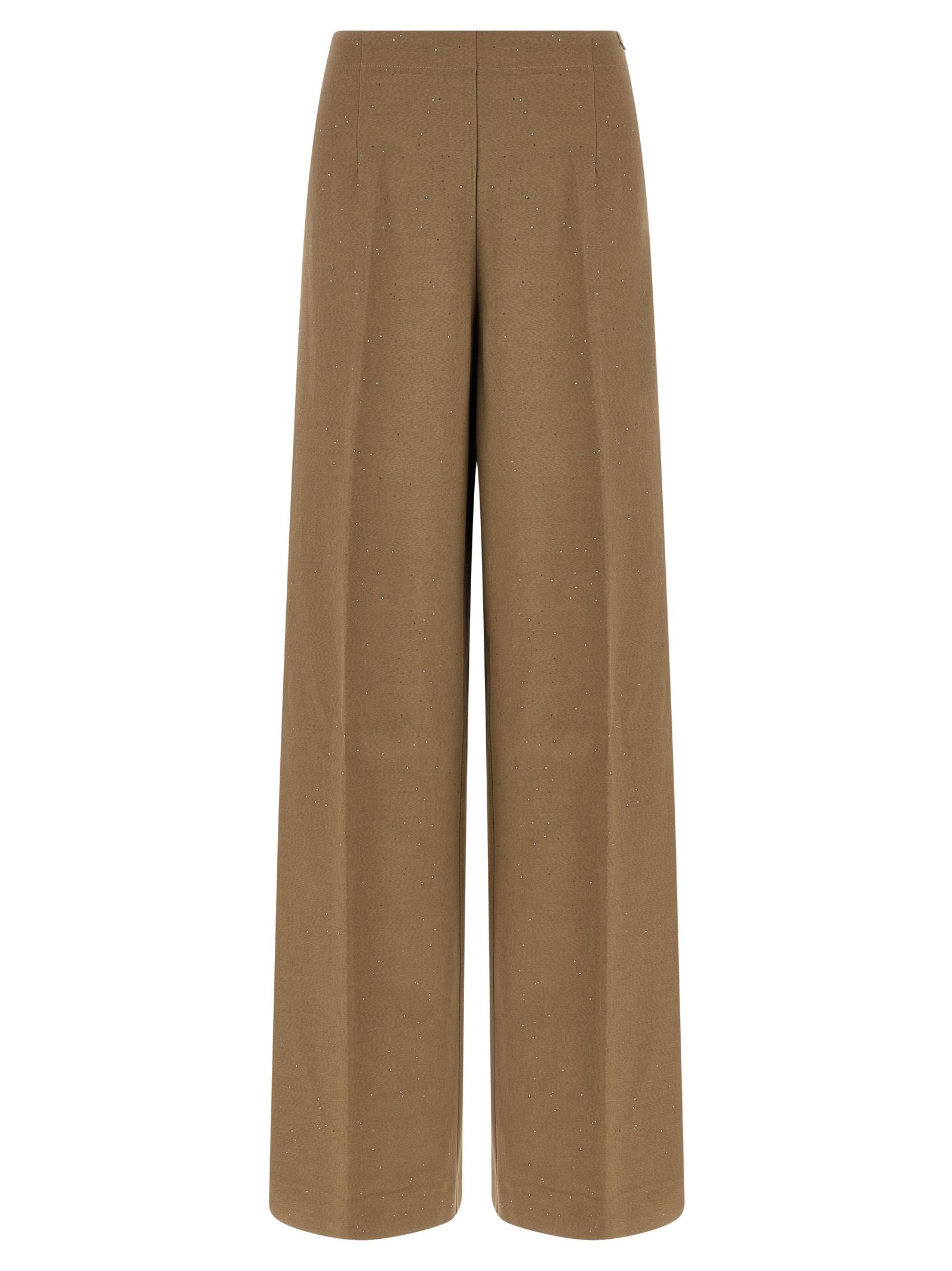 herno micro sequin pants brown - women