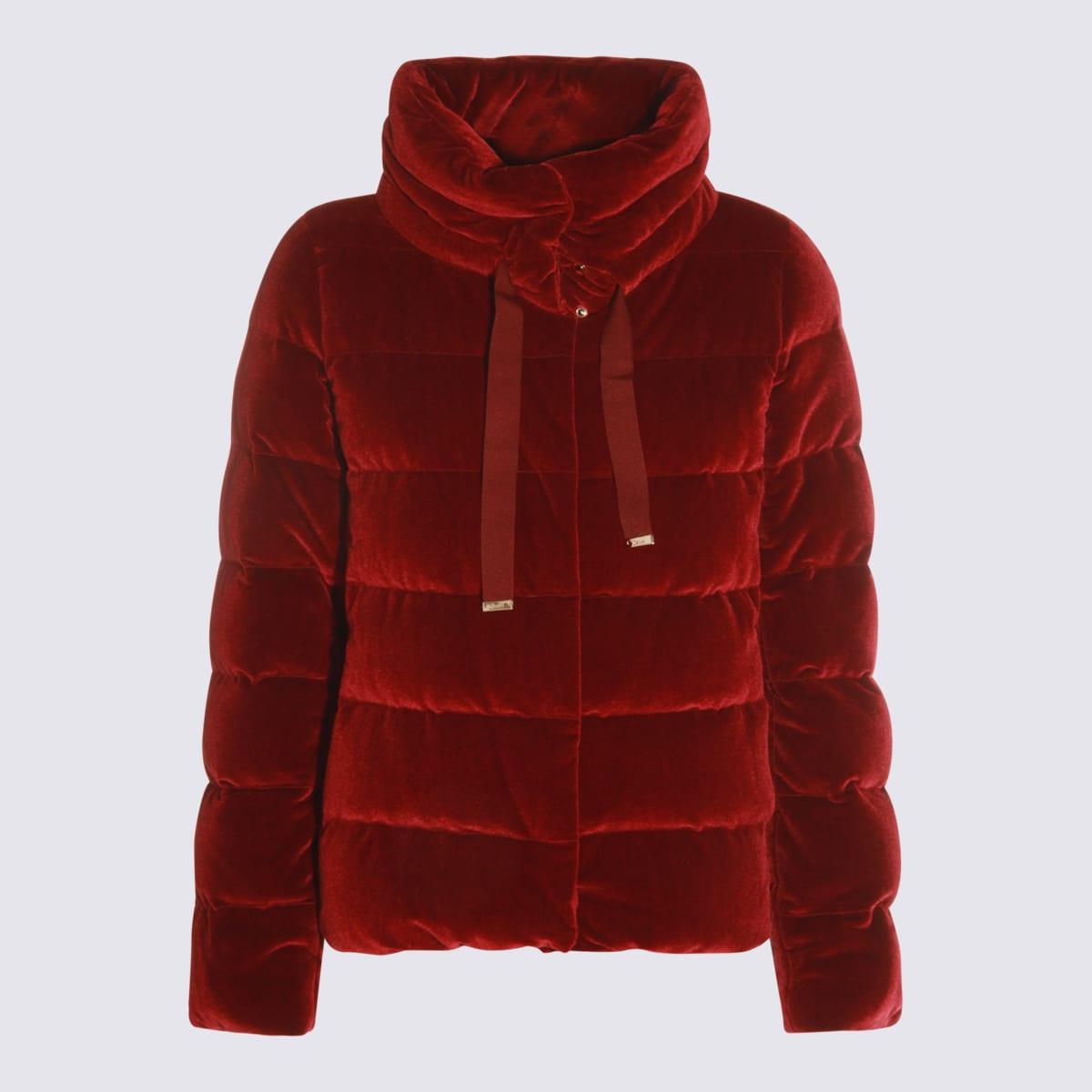 herno red down jacket