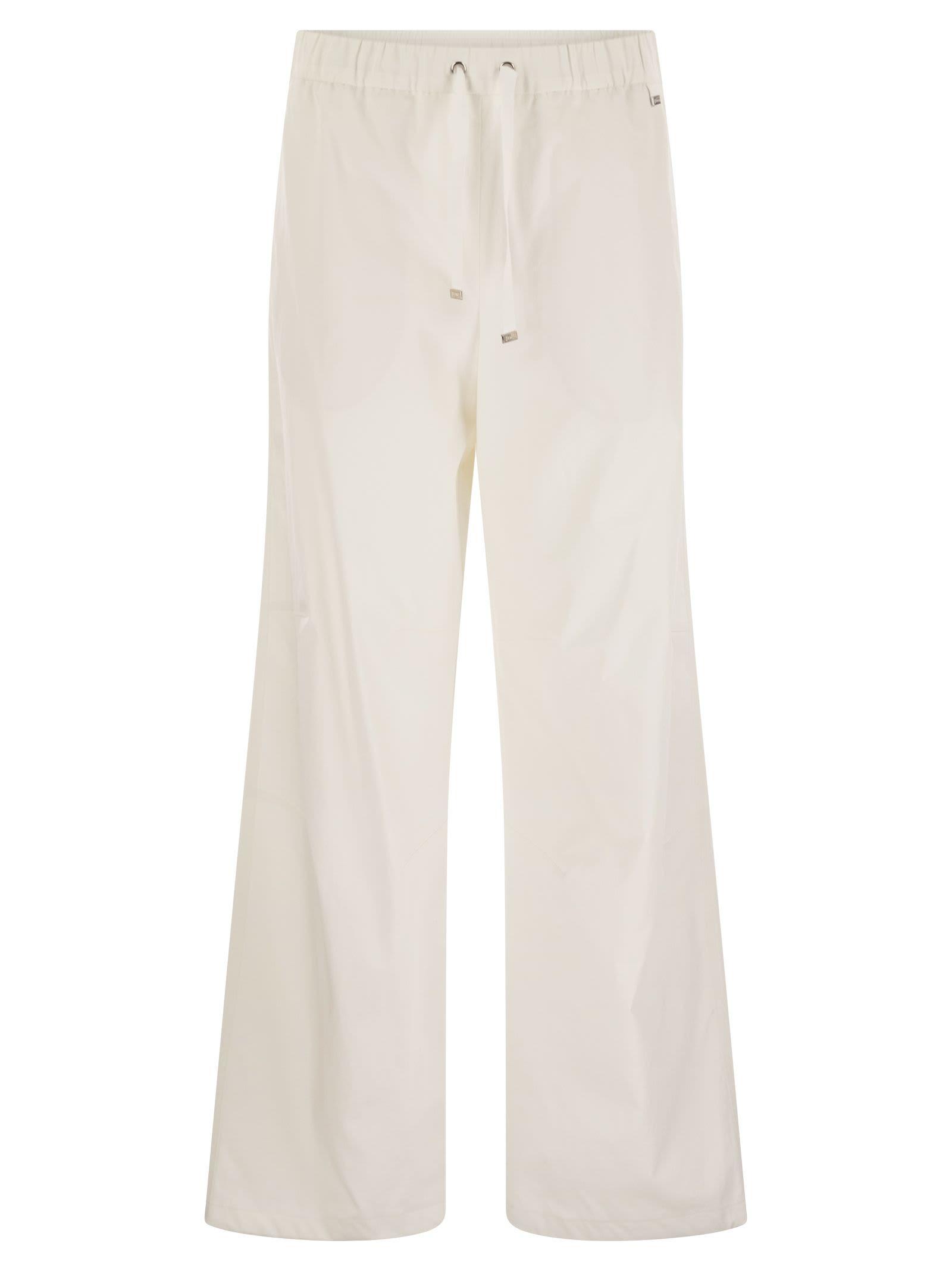 herno resort cotton trousers with drawstring