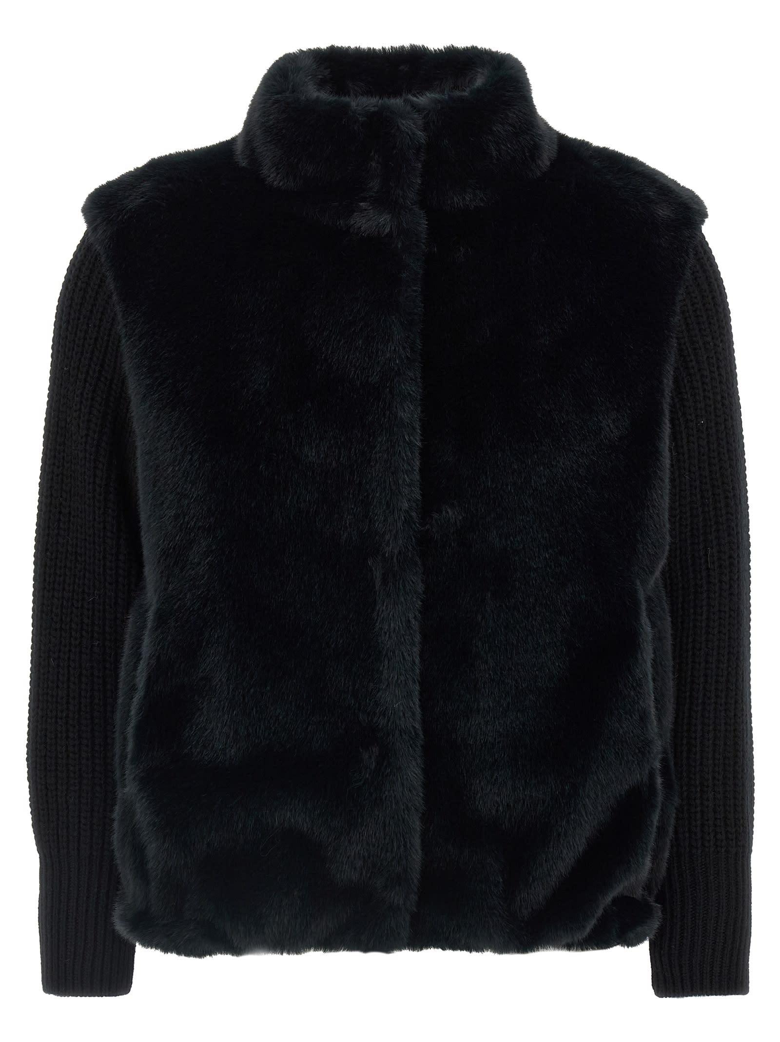 herno resort faux fur jacket