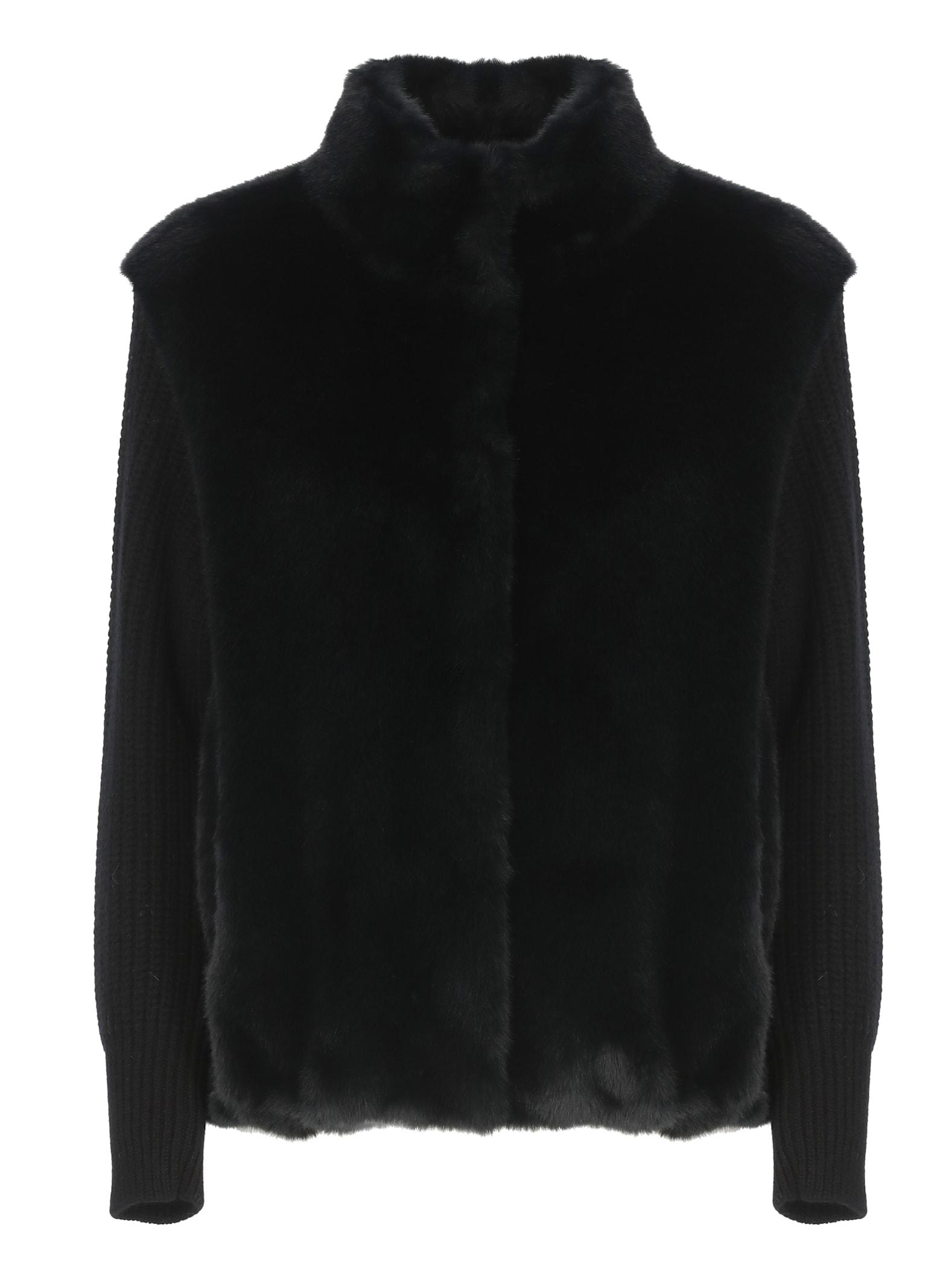 herno resort faux fur jacket