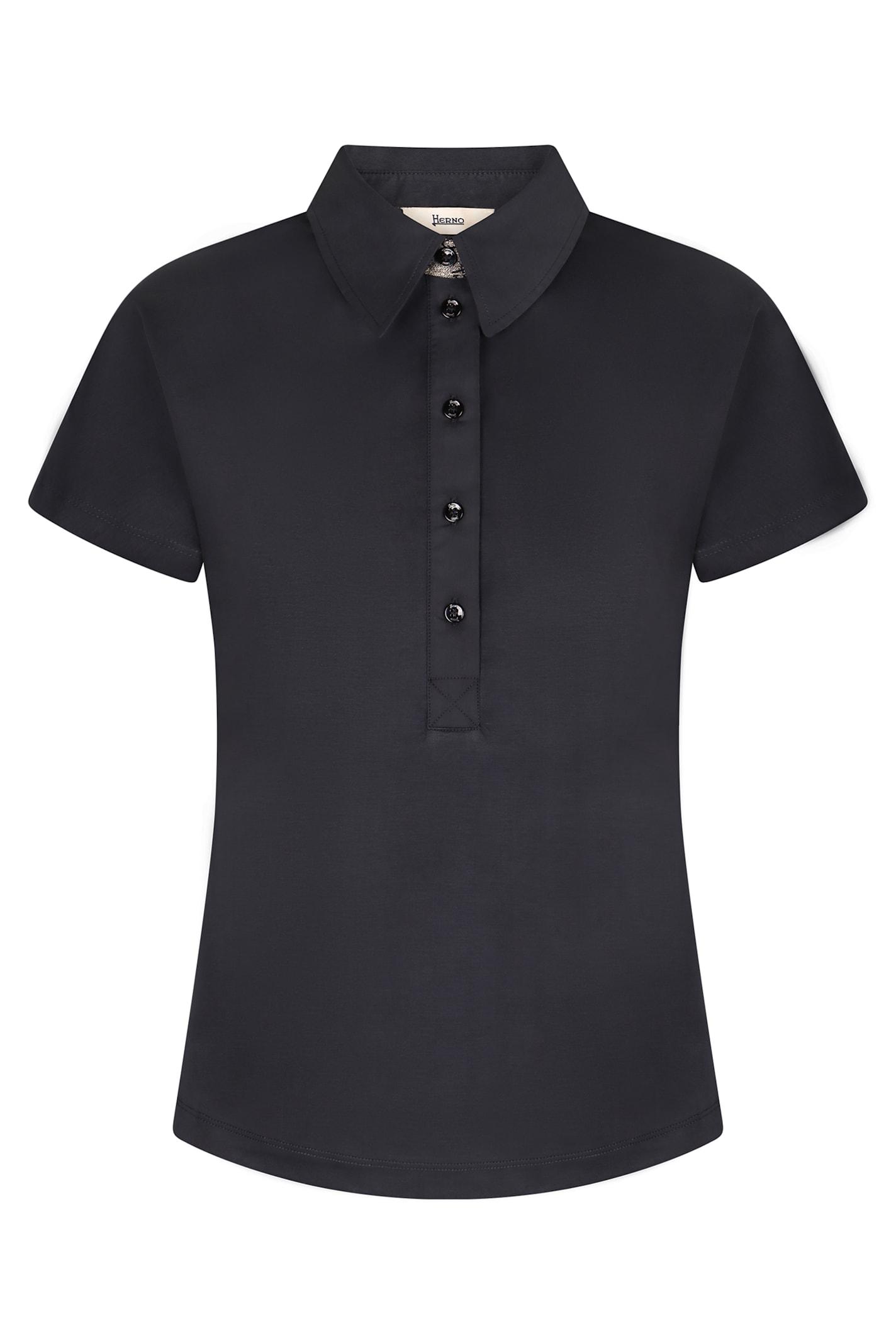 herno short sleeve cotton polo shirt