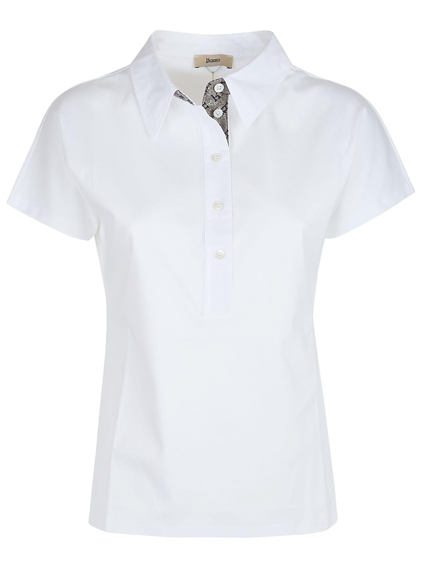 herno short sleeve monogram polo shirt