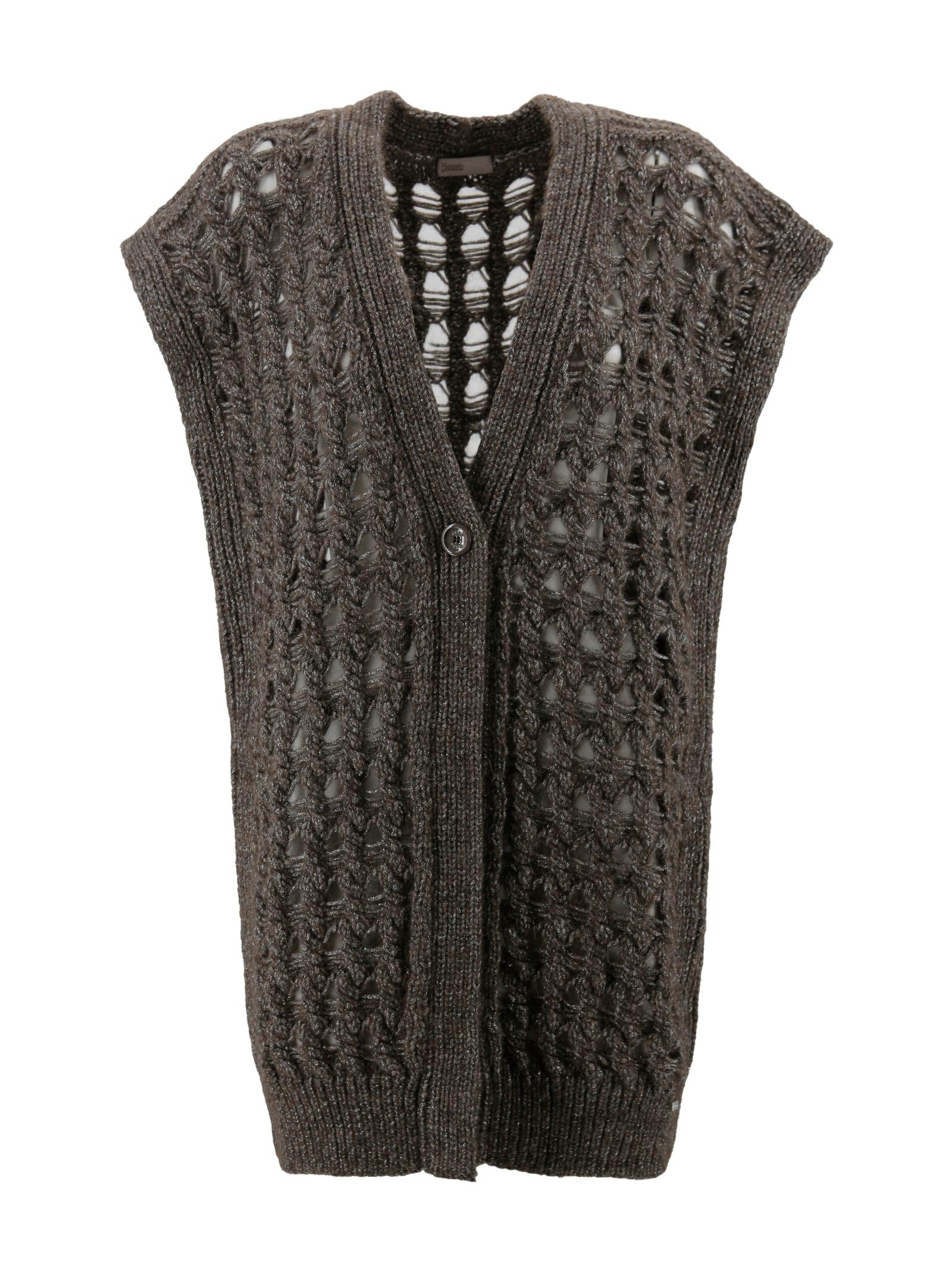 herno sleeveless cardigan