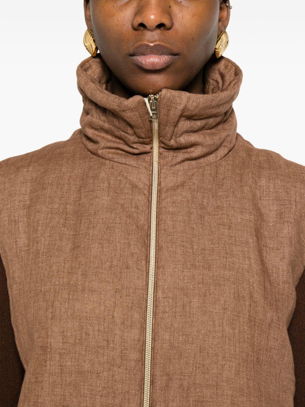 herno sweaters leather brown polyester - women