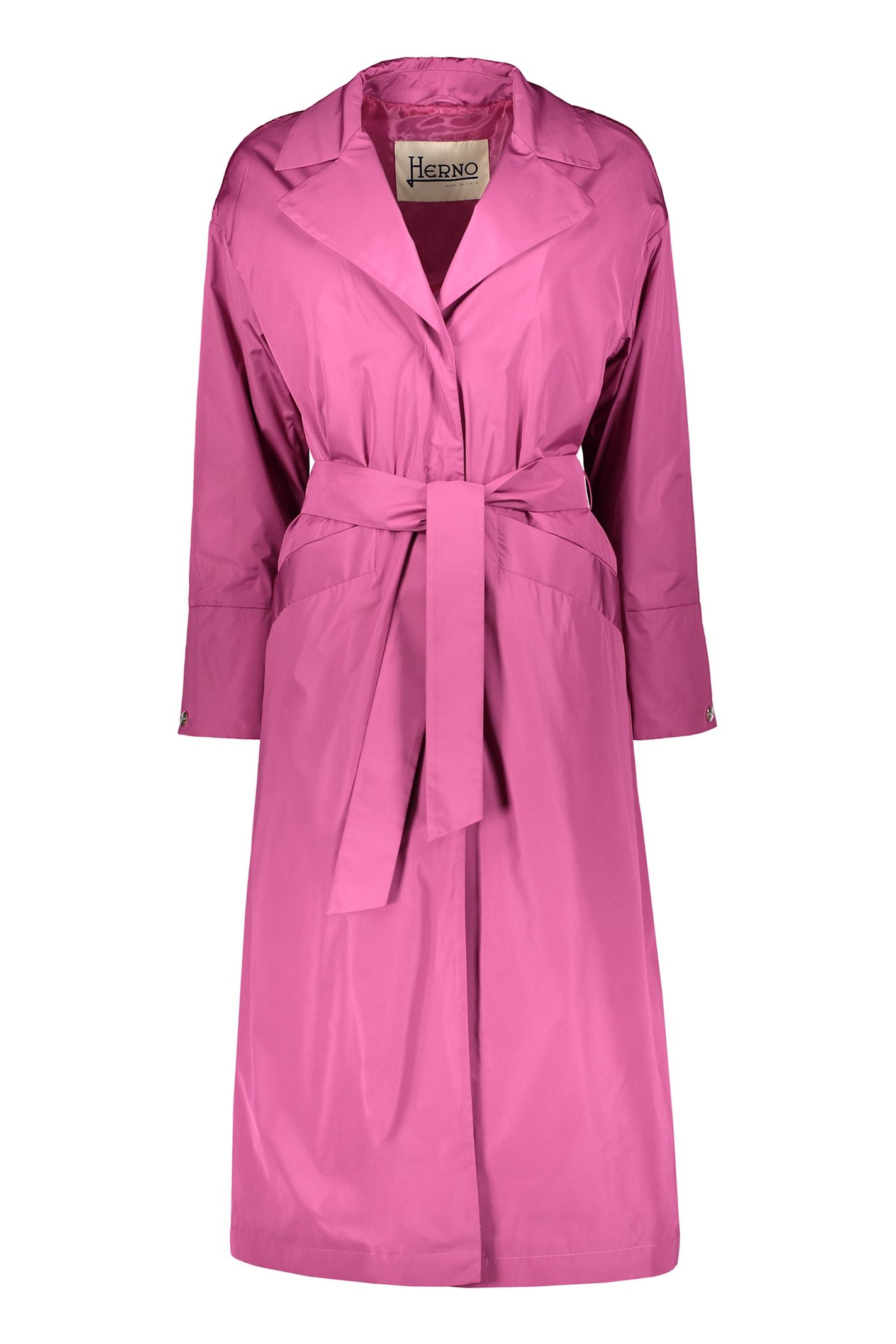 herno techno fabric trench coat