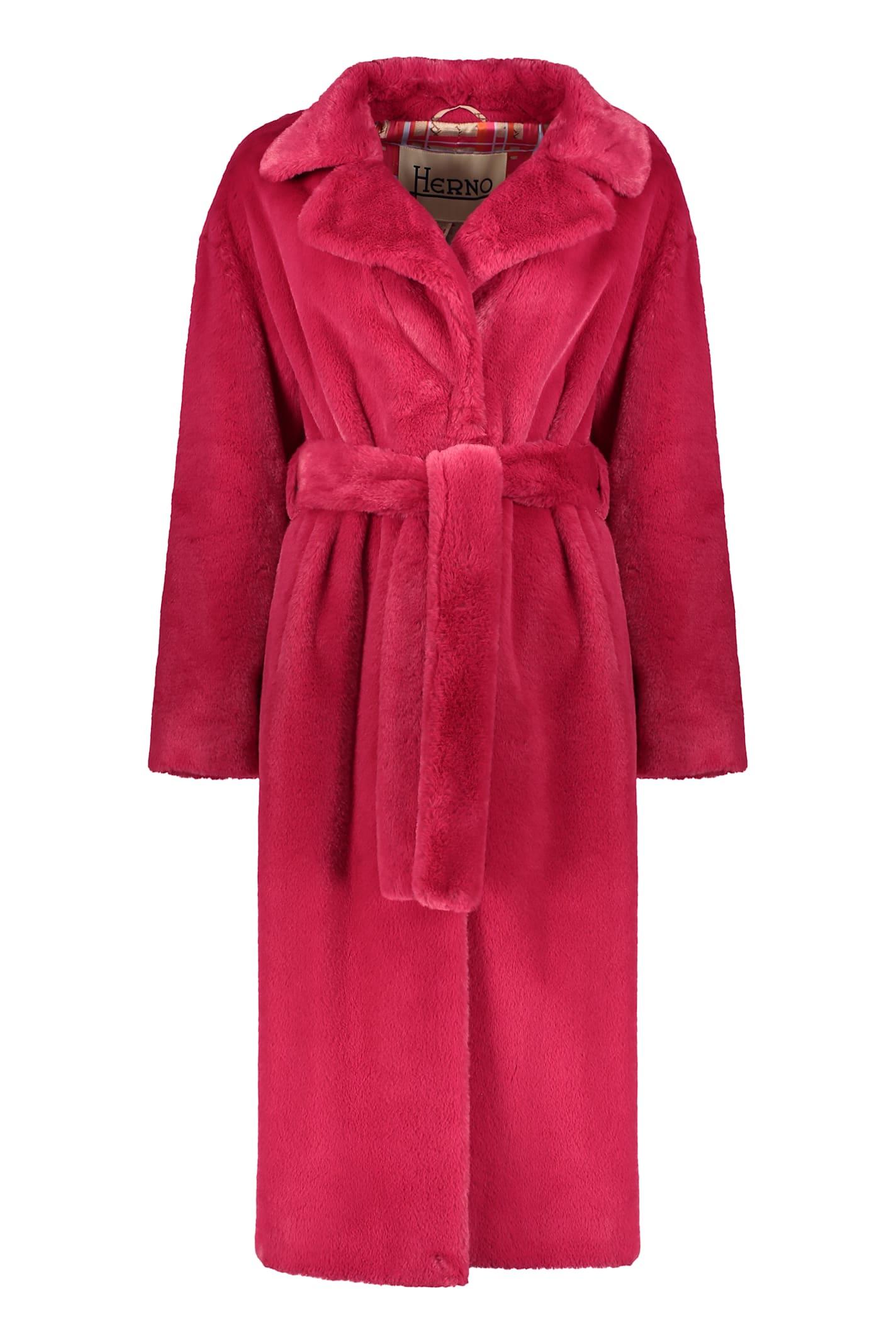 herno vegan fur coat