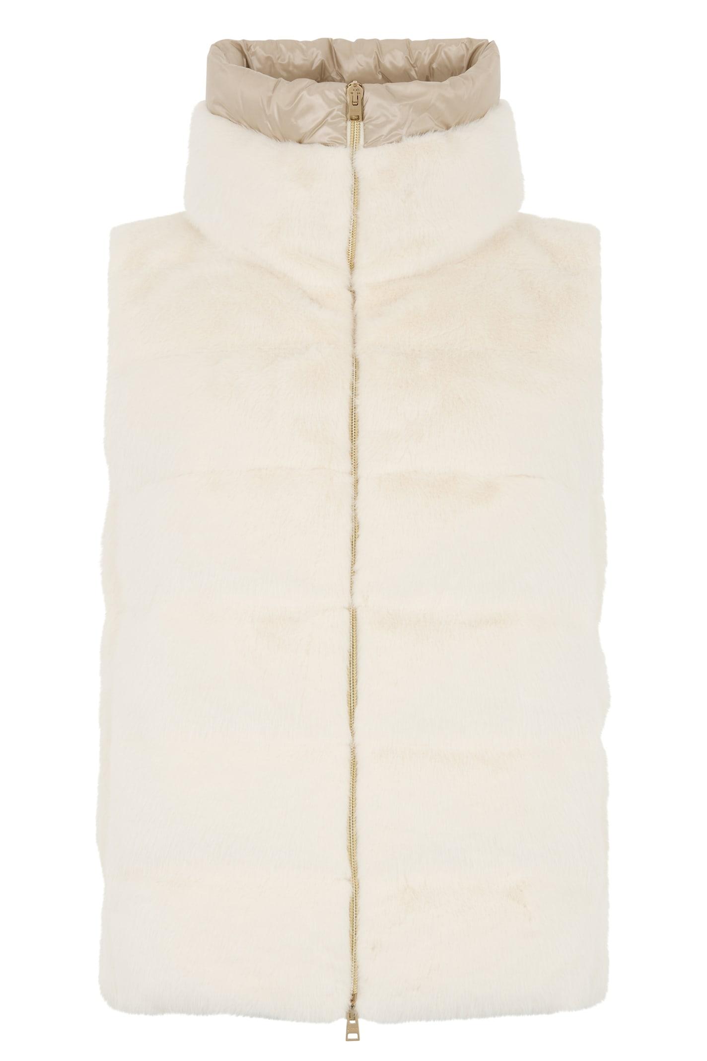 herno vegan fur waistcoat