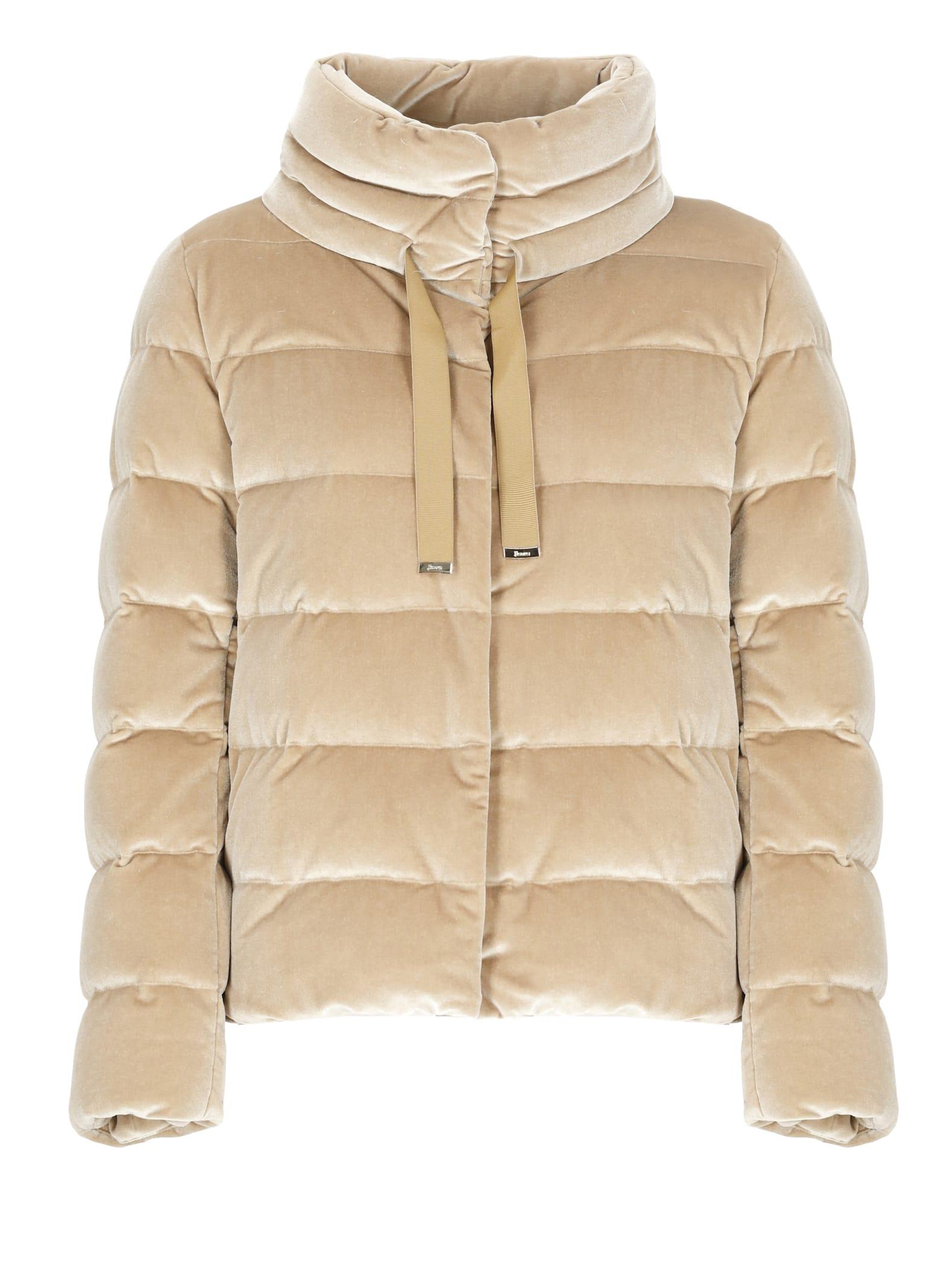 herno velvet down jacket