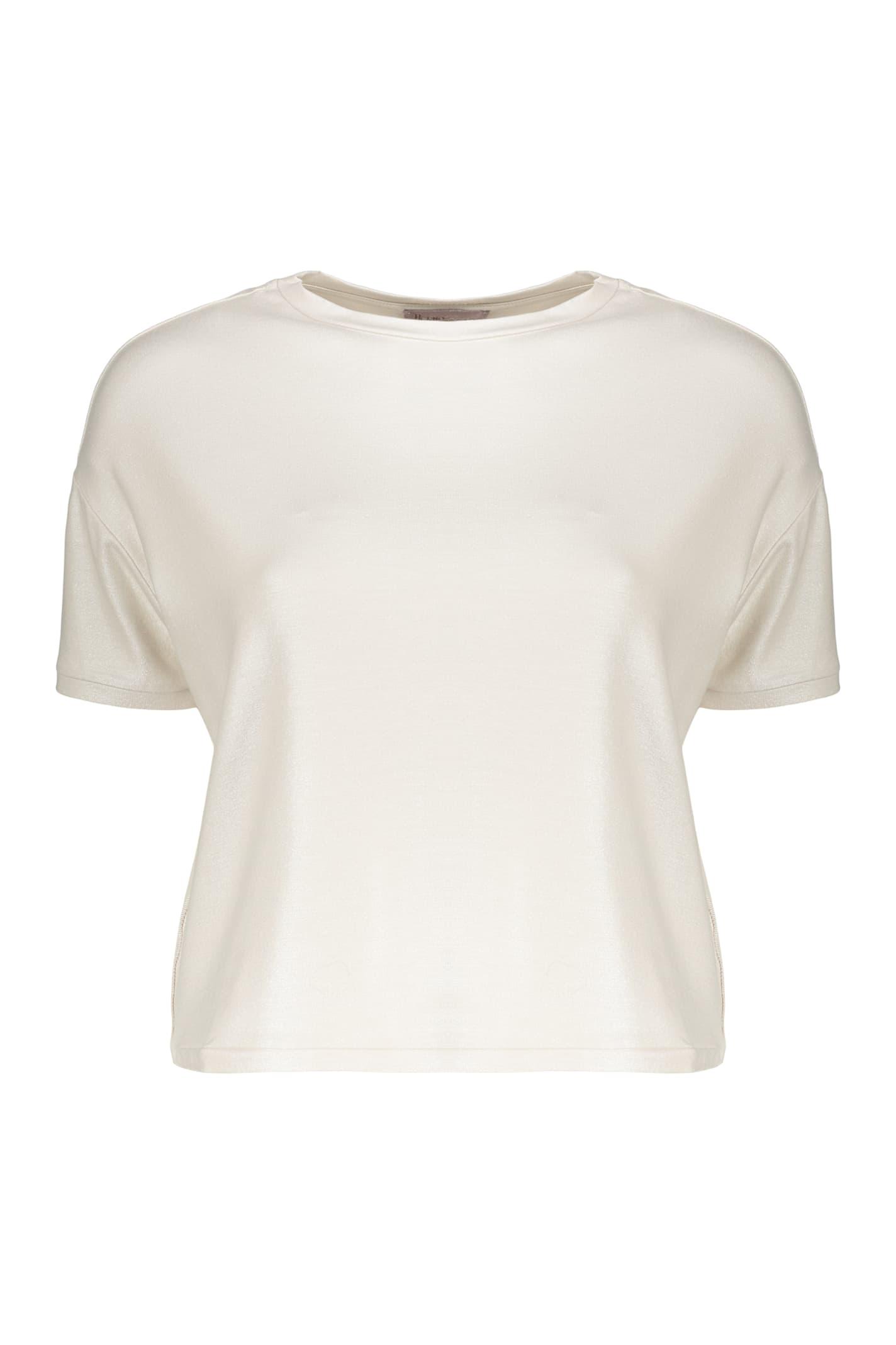 herno versatile t-shirt in soft neutral fabric