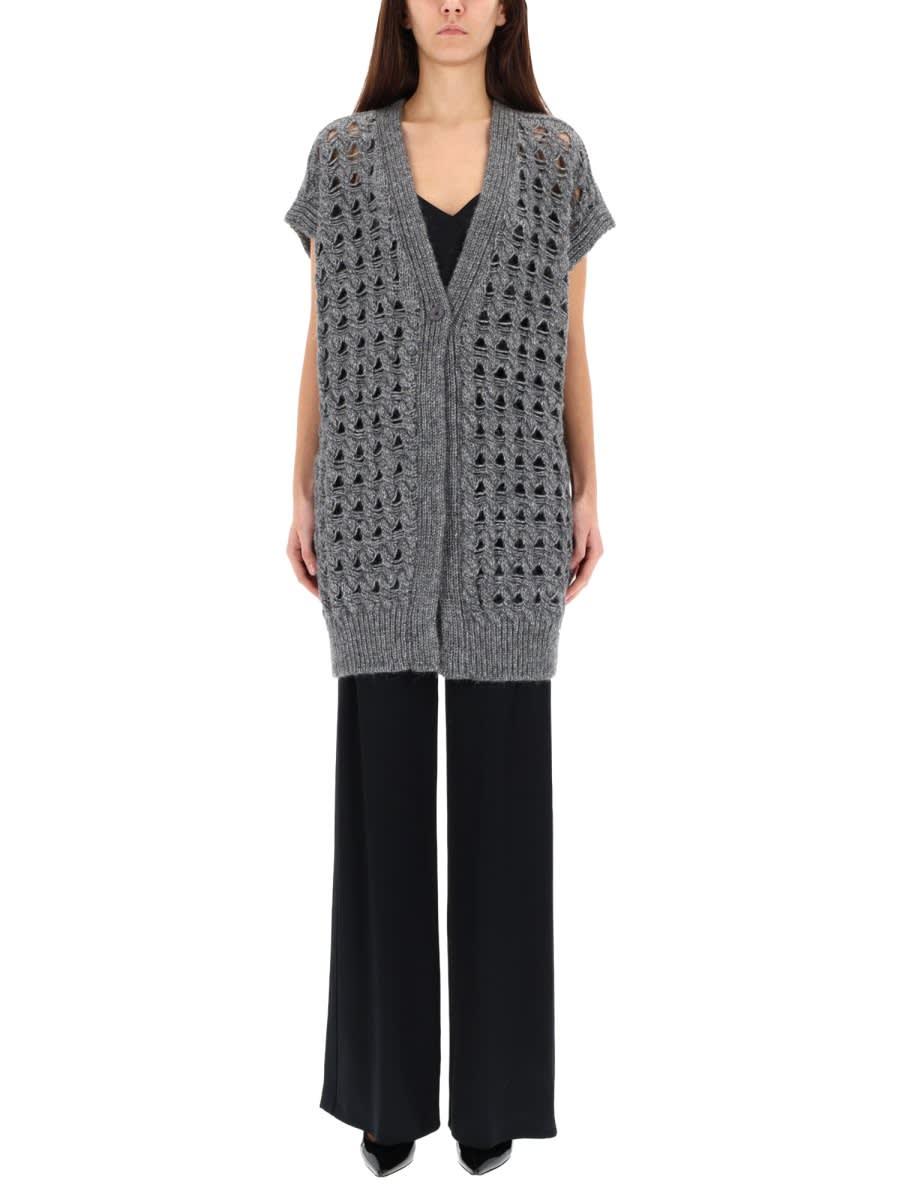 herno vest with perforated workmanship