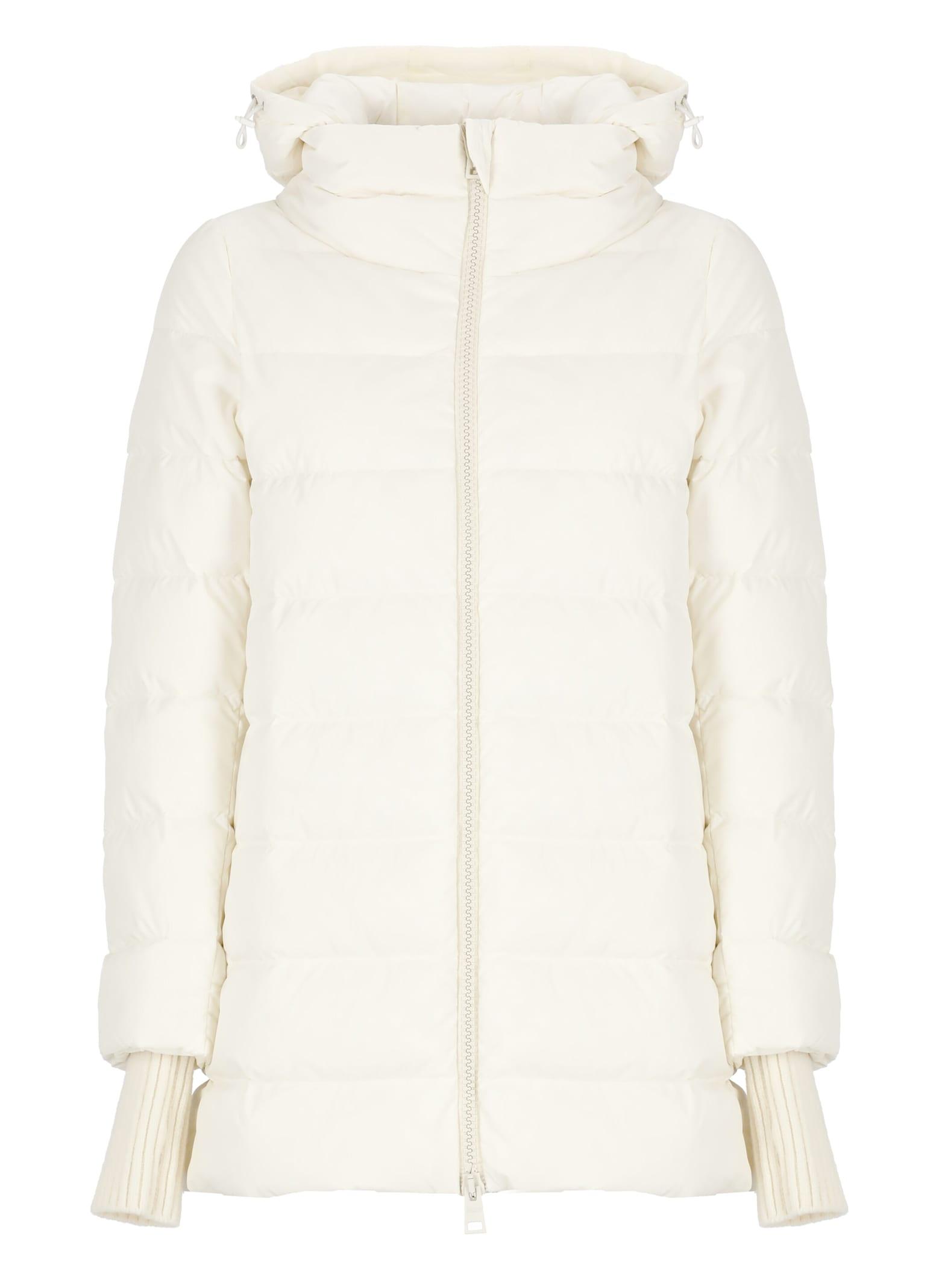 herno zip-up hooded down jacket