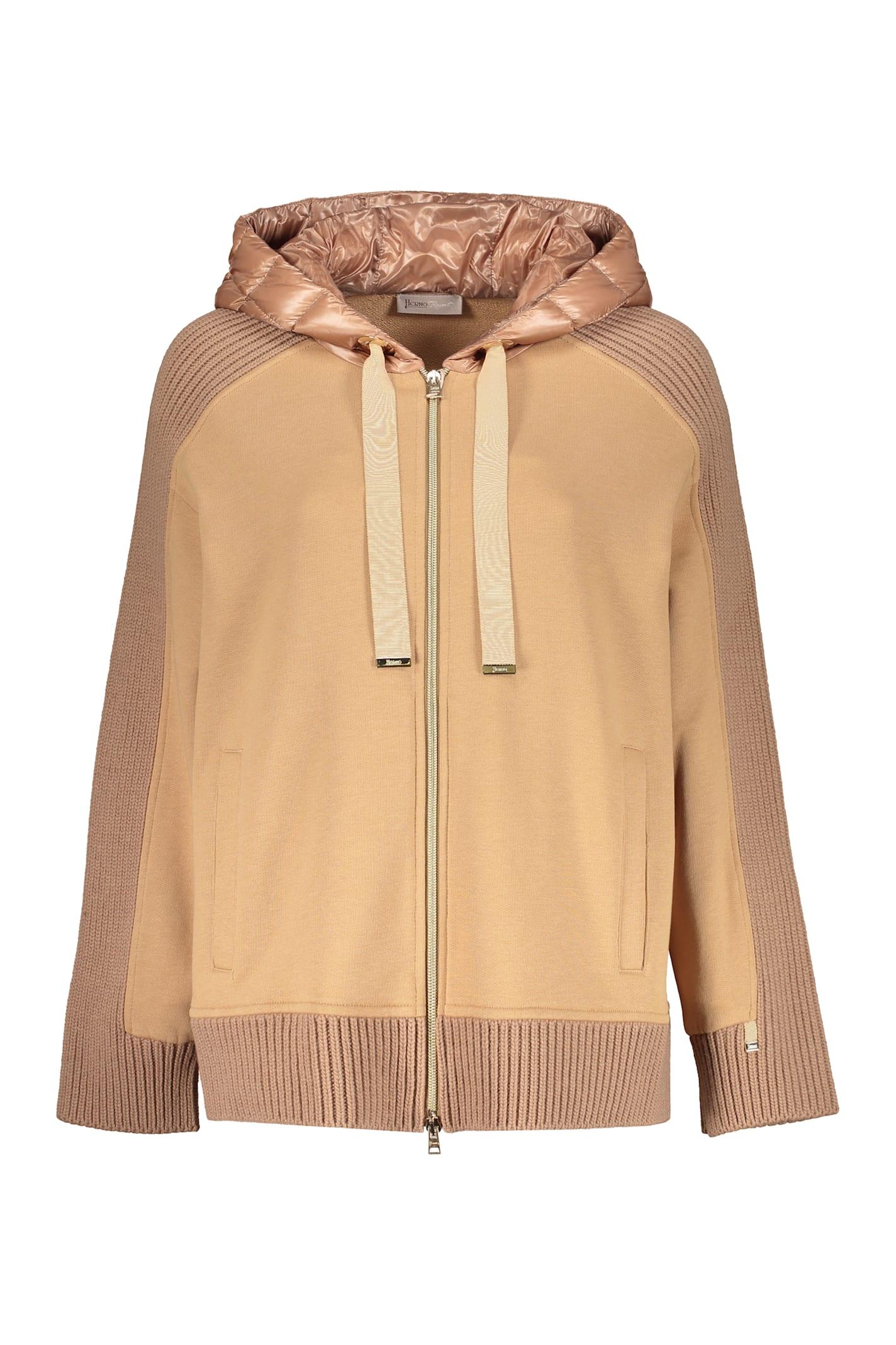 herno zippered sweatshirt-cardigan