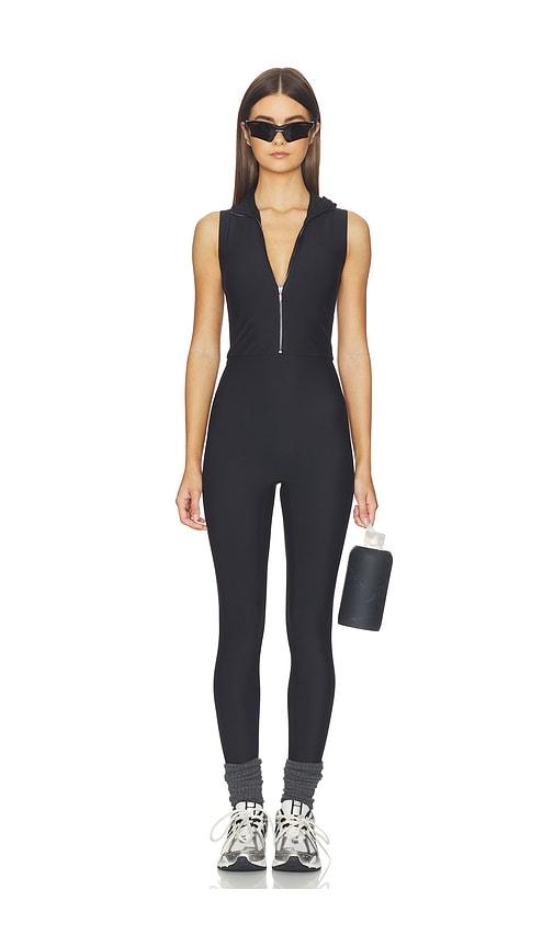 heroine sport blade jumpsuit in black.