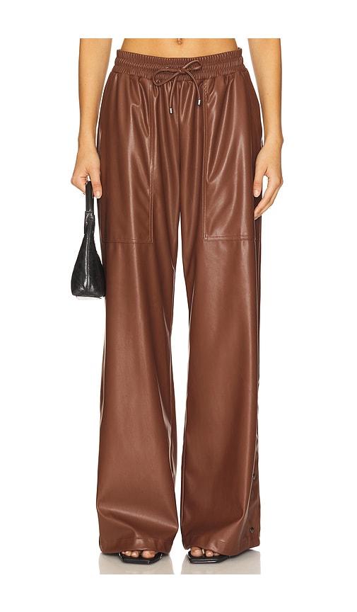 heroine sport cara leather pant in brown.