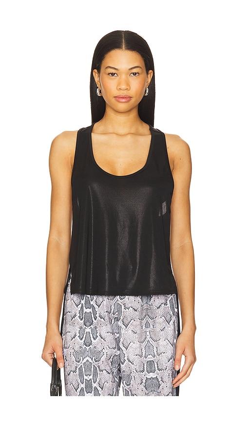 heroine sport flare tank top in black.