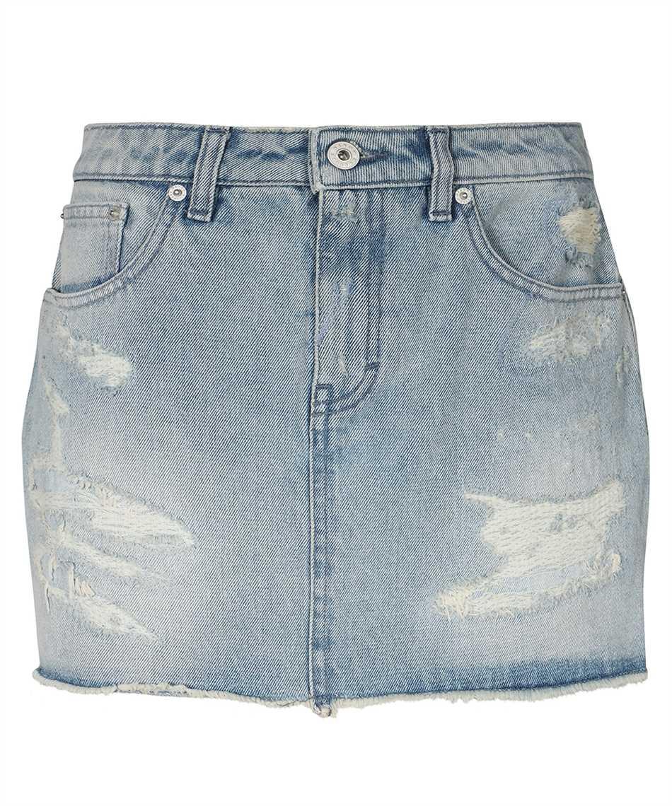 heron preston denim mini skirt