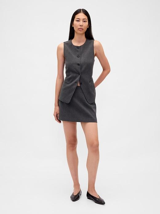 herringbone mini skort