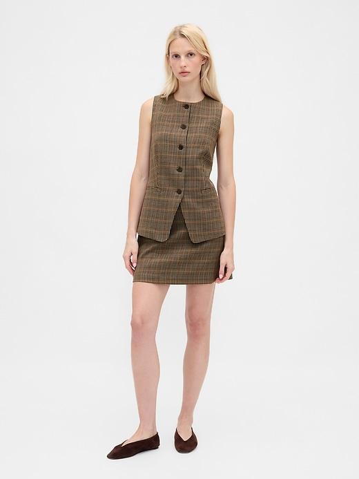 herringbone mini skort