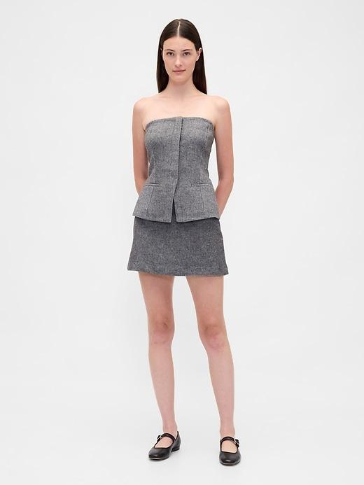 herringbone mini skort