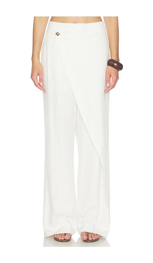 herskind alina midt waist pants in white.