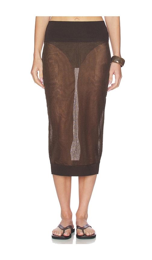 herskind buster skirt in chocolate.