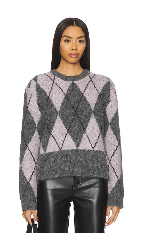 herskind carter knit blouse in grey.